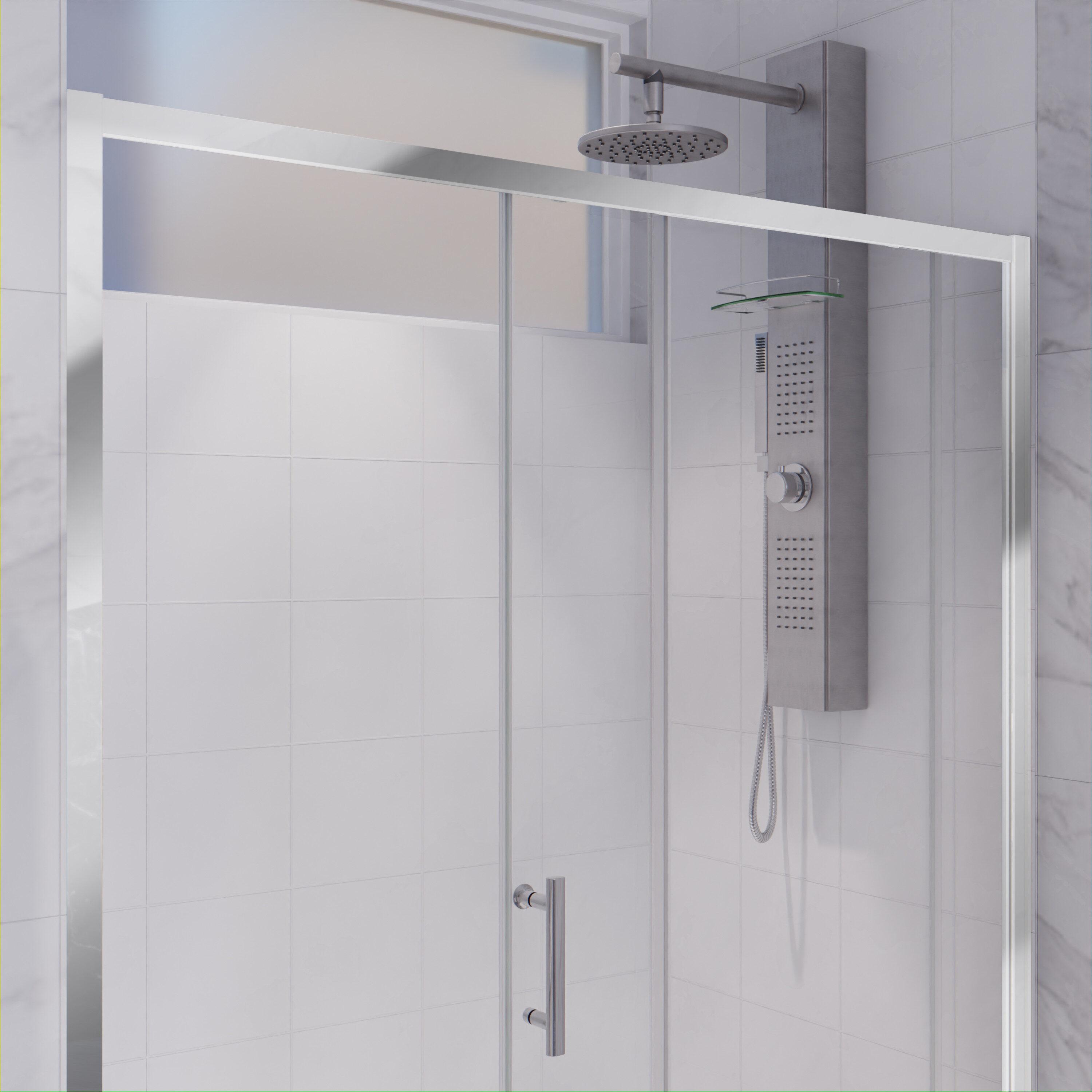 Halberd Series 48" W x 72" H Single Sliding Framed Shower Door