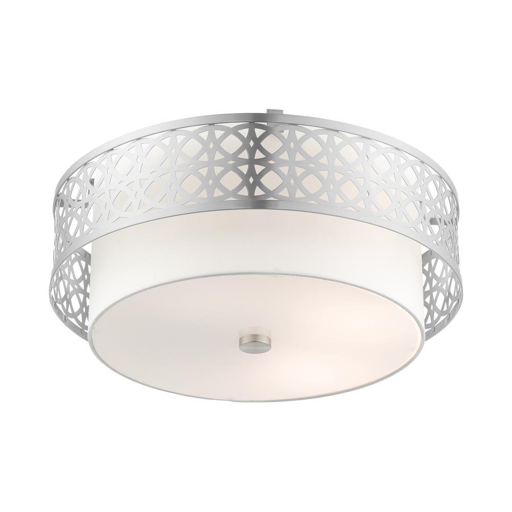 Livex Lighting Calinda 4 - Light Semi-Flush Mount in  Brushed Nickel