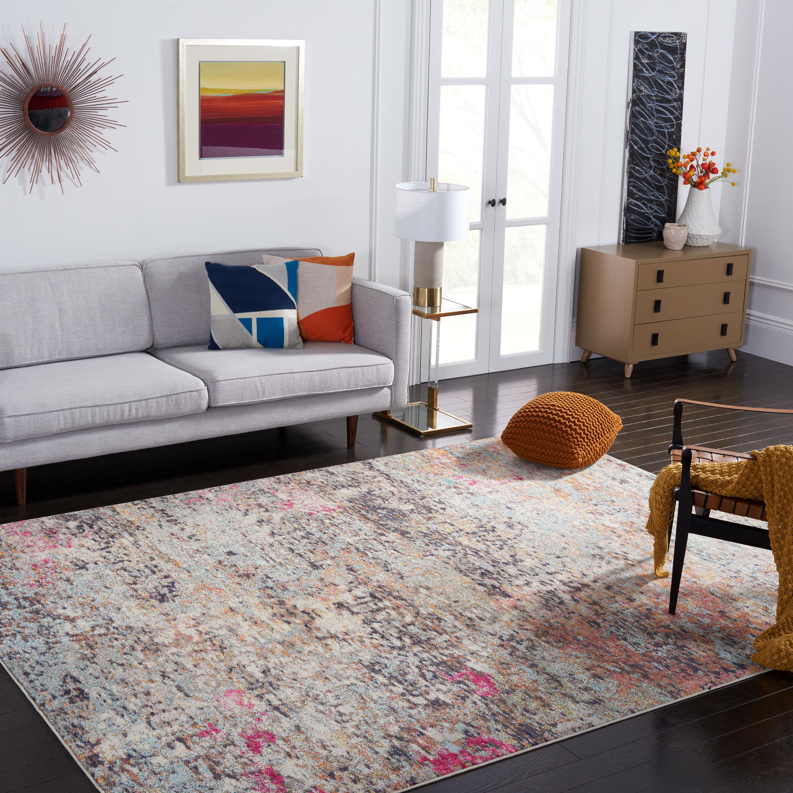 Madison MAD460 Power Loomed Indoor Area Rug - Black/Gold - 6'x9' - Safavieh
