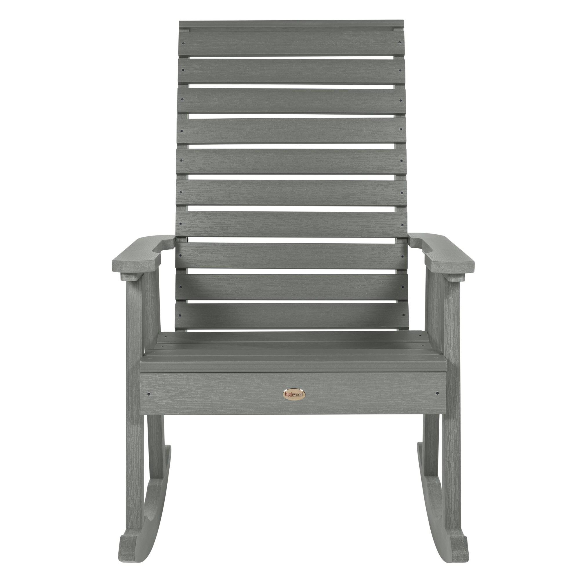 Weatherly Coastal Teak Recycled Plastic Outdoor Rocking Chair