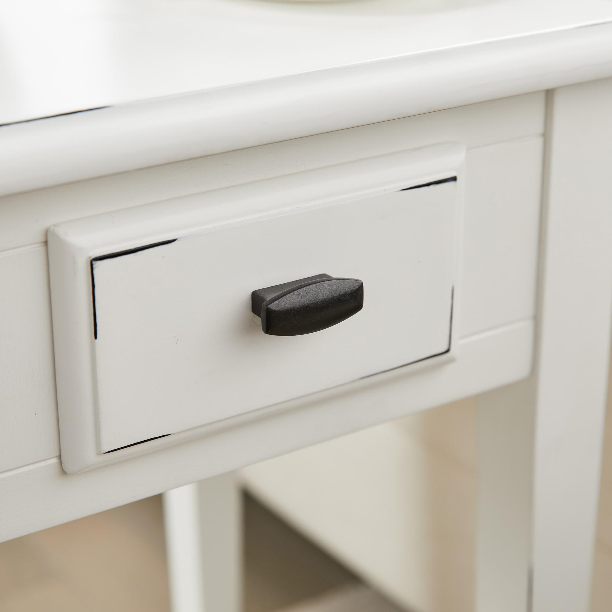 Leick Home Haven Ridge Square End Table in Farmhouse White