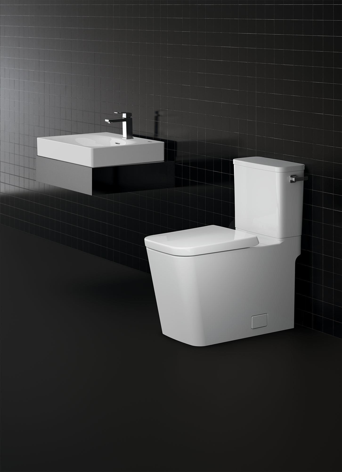 Eurocube® Alpine White Rectangular Wall Mount Bathroom Sink with Overflow