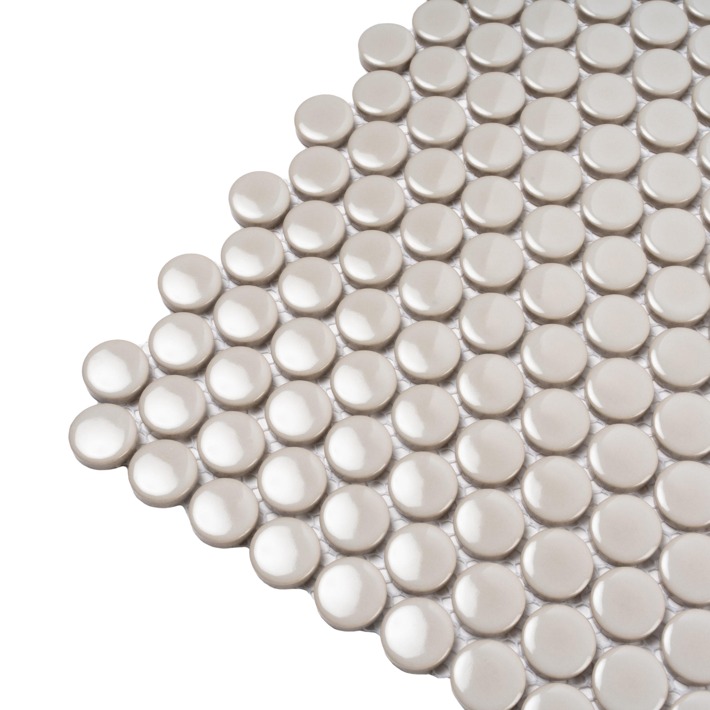 Cirkel 11.46'' W x 12.4'' L Porcelain Tile Mosaic Sheet