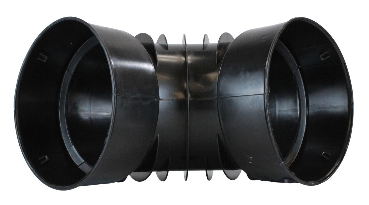 Black HDPE 3-inch 90 Degree Corrugated Elbow Fitting