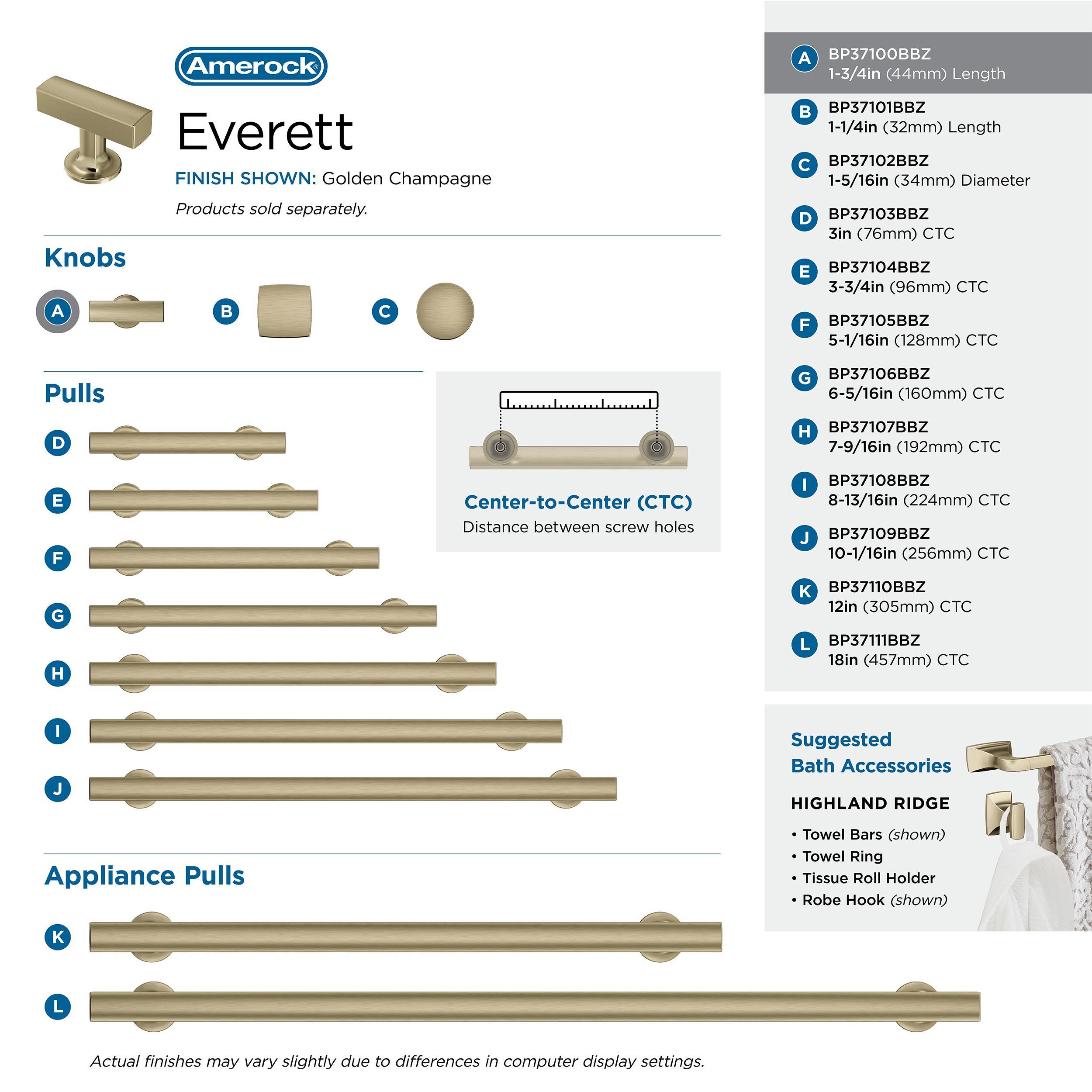 Everett 1 3/4" Length Bar Knob