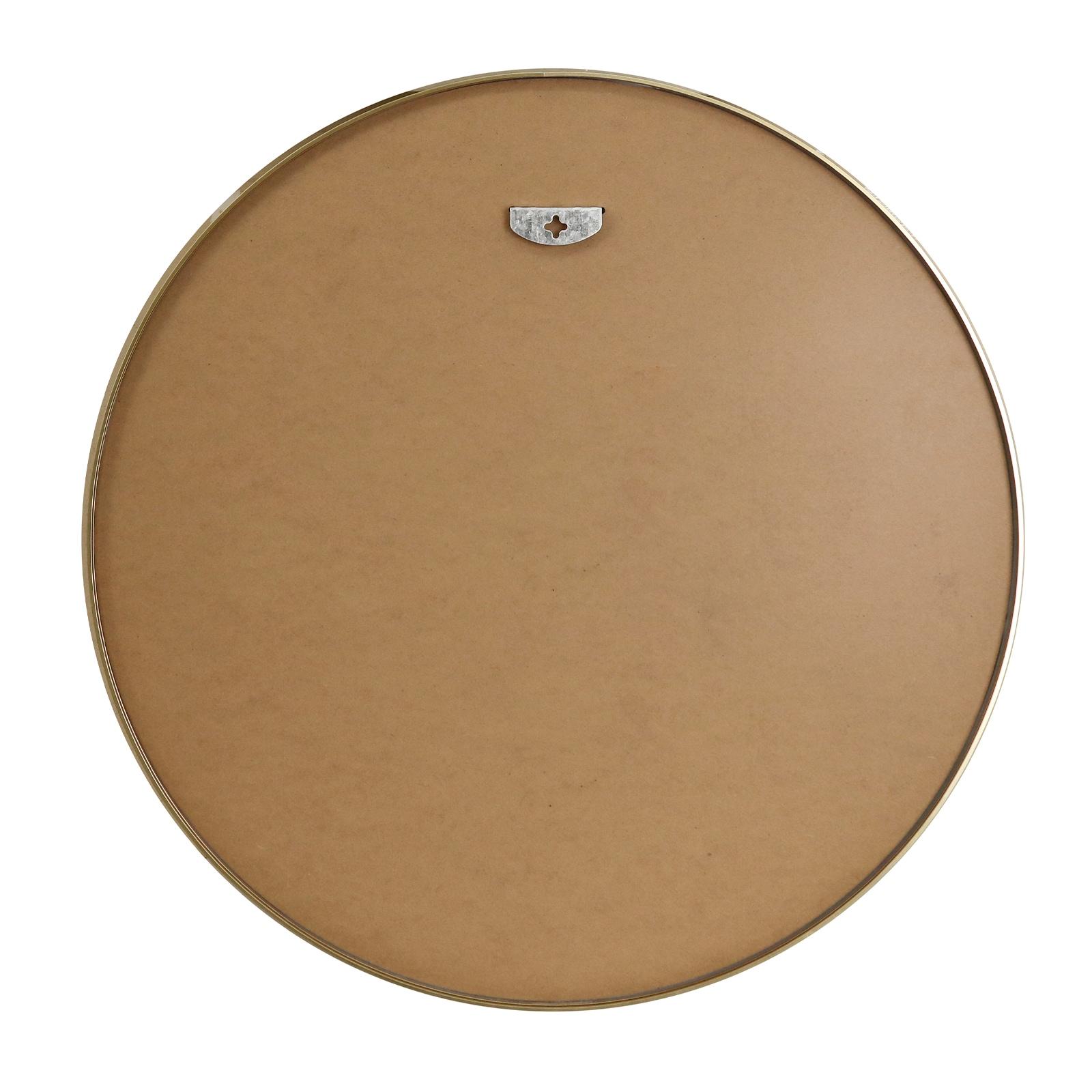 28" Rollo Round Wall Mirror Gold - Kate & Laurel All Things Decor: Modern Style, Metal Frame, No Assembly Required