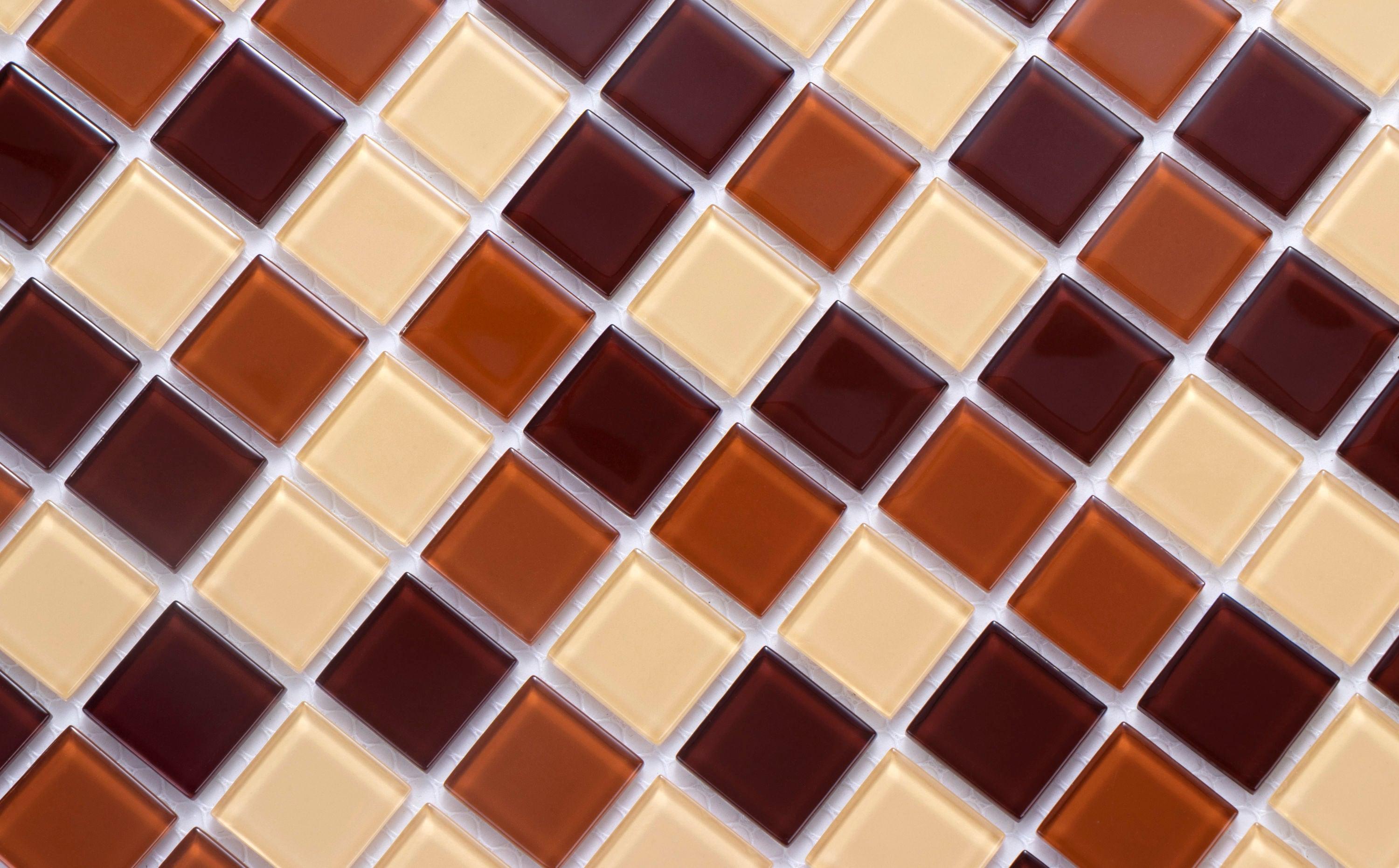 WS Tiles® 1" x 1" Straight Edge Glass Mosaic Tile