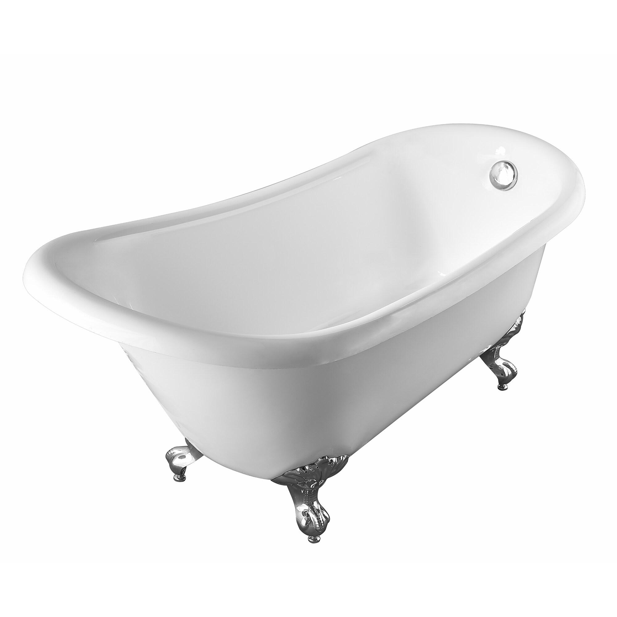 67" x 30" Clawfoot Soaking Bathtub