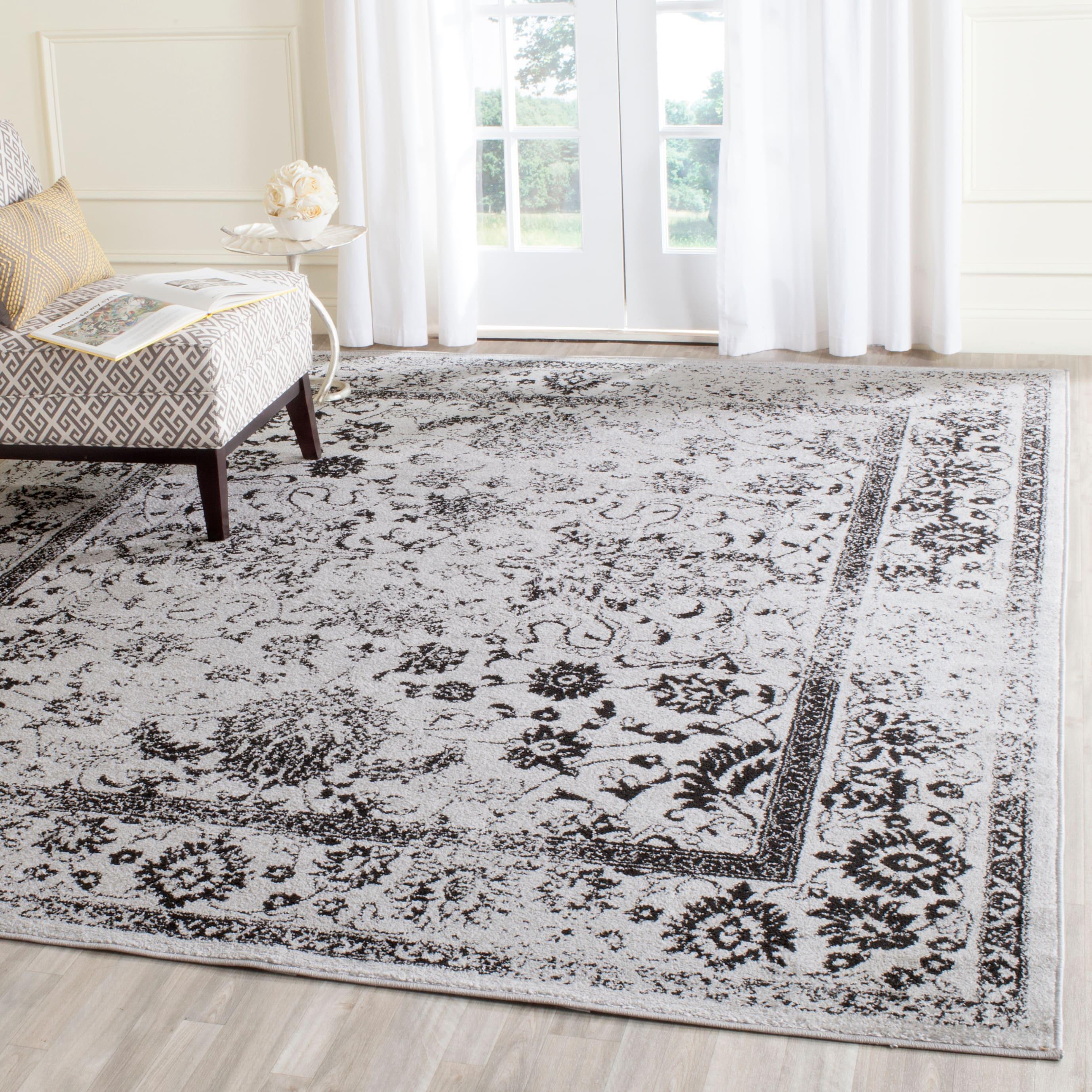 Adirondack ADR109 Machine Made Indoor Area Rug - Grey/Black - 10'x14' - Safavieh