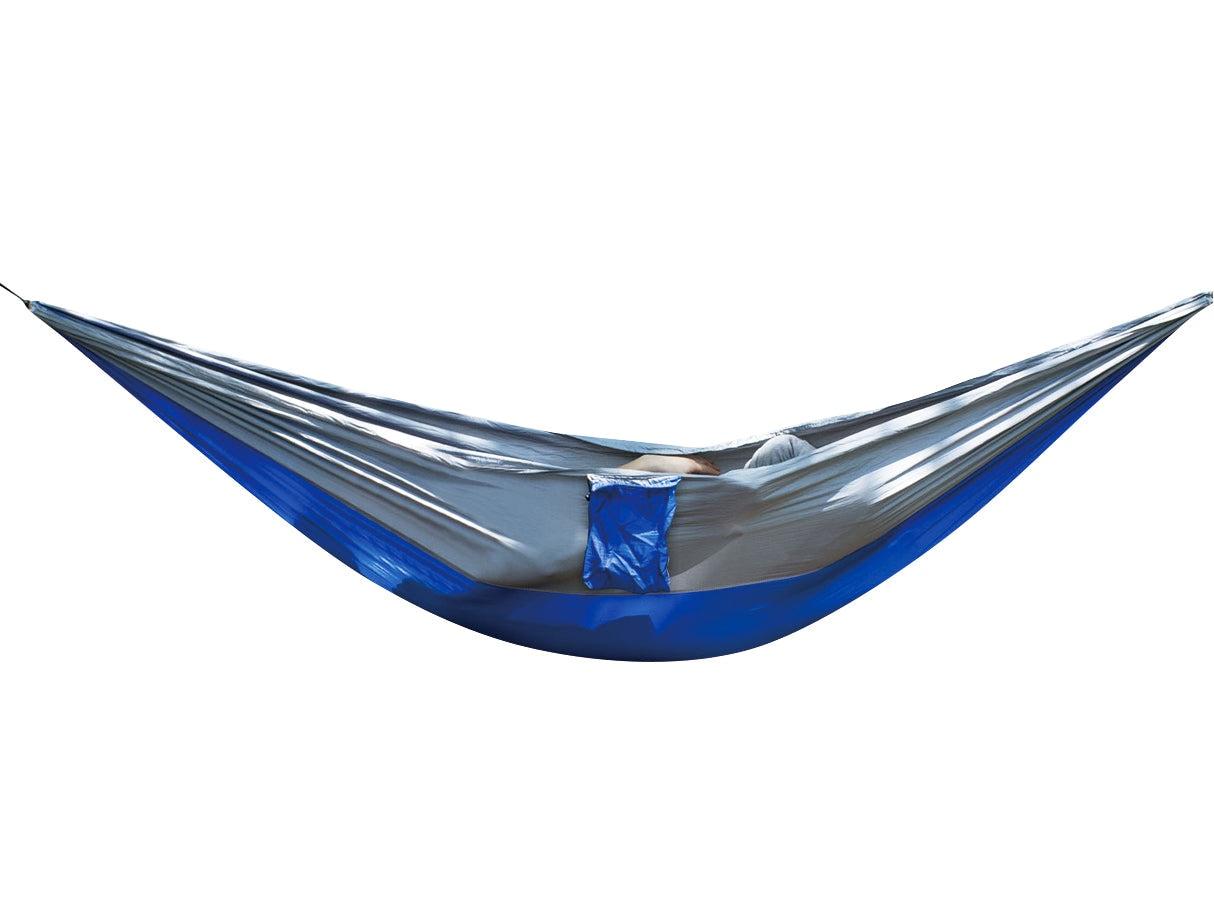 Portable Camping Hammock with Carry Pouch Blue / Gray