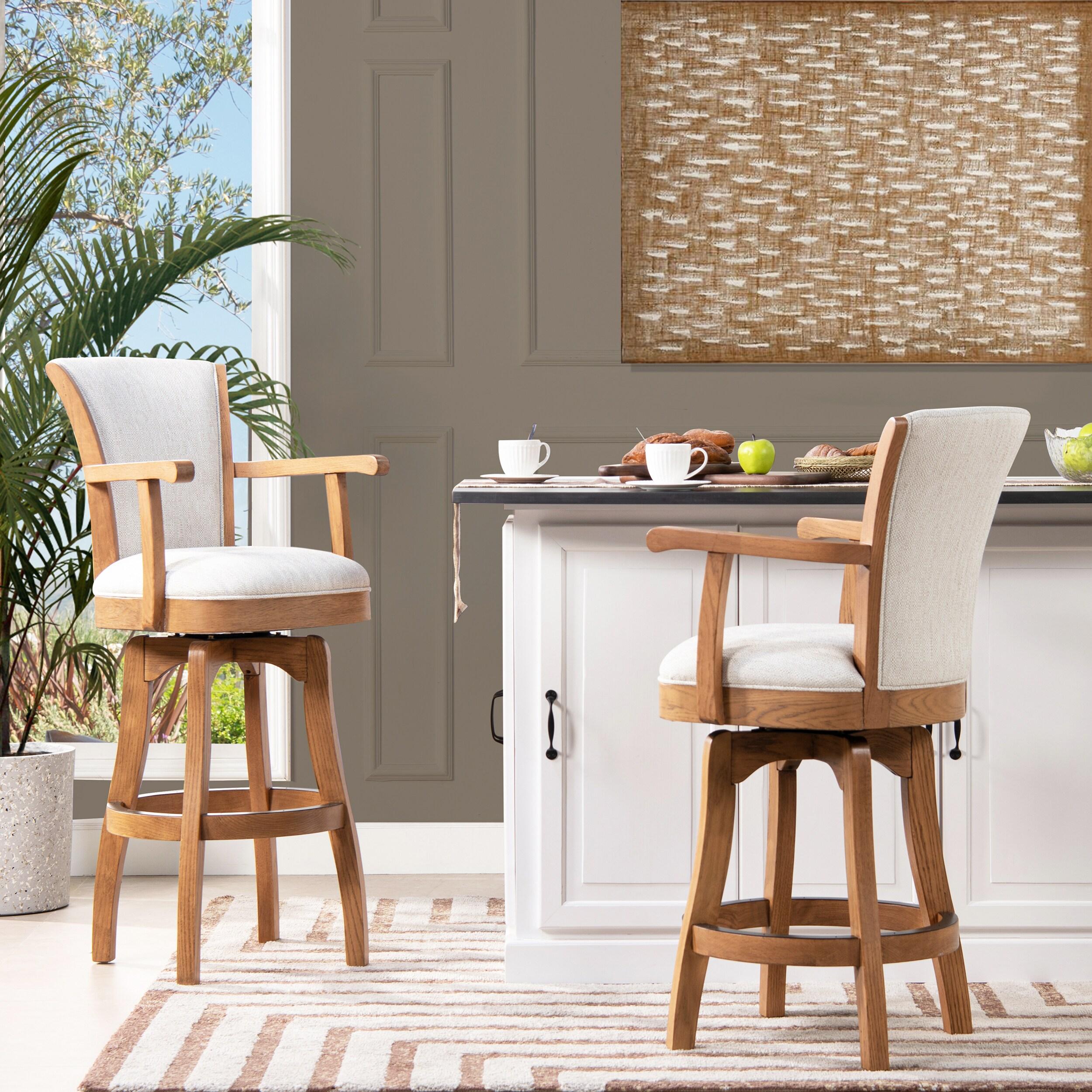 Williams 27 Swivel Counter Height Bar Stool White Pepper
