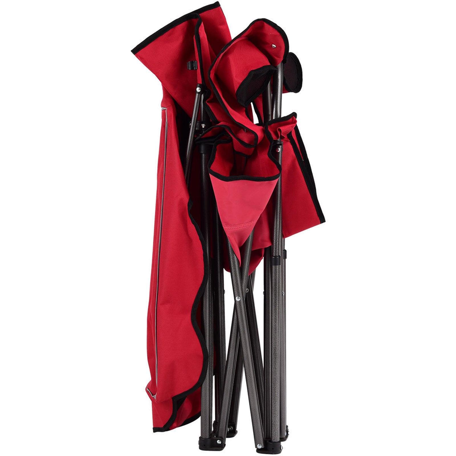 Arlmont & Co. Portable Folding Beach Canopy Chair With Cup Holders