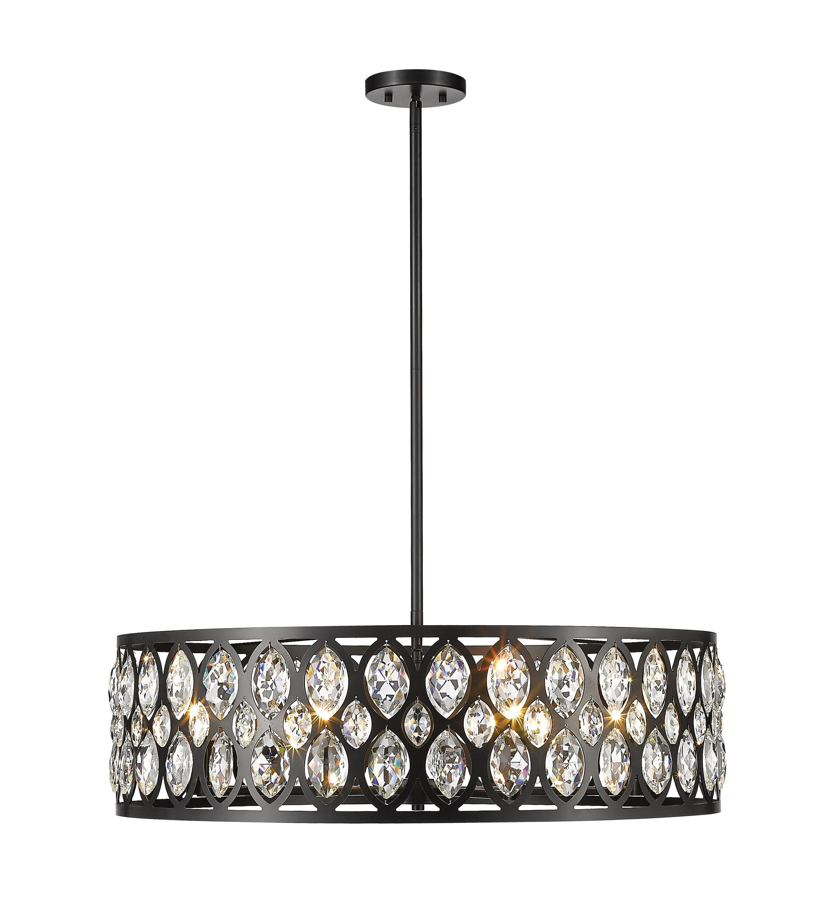 Z-Lite Dealey 8 - Light Chandelier in  Matte Black