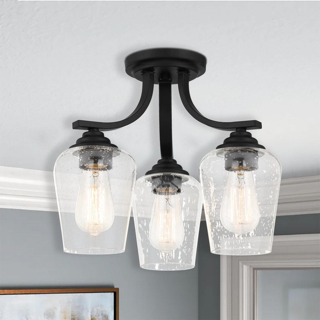3 Light Convertible Chandelier-Coal Finish    -Traditional Installation Minka Lavery 4926-66A