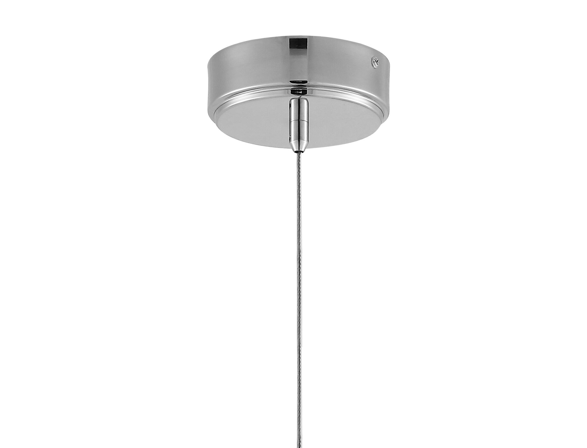 Bolha 4.75" 1-Light Bubble Acrylic/Iron Modern Minimalist Integrated LED Pendant, Chrome