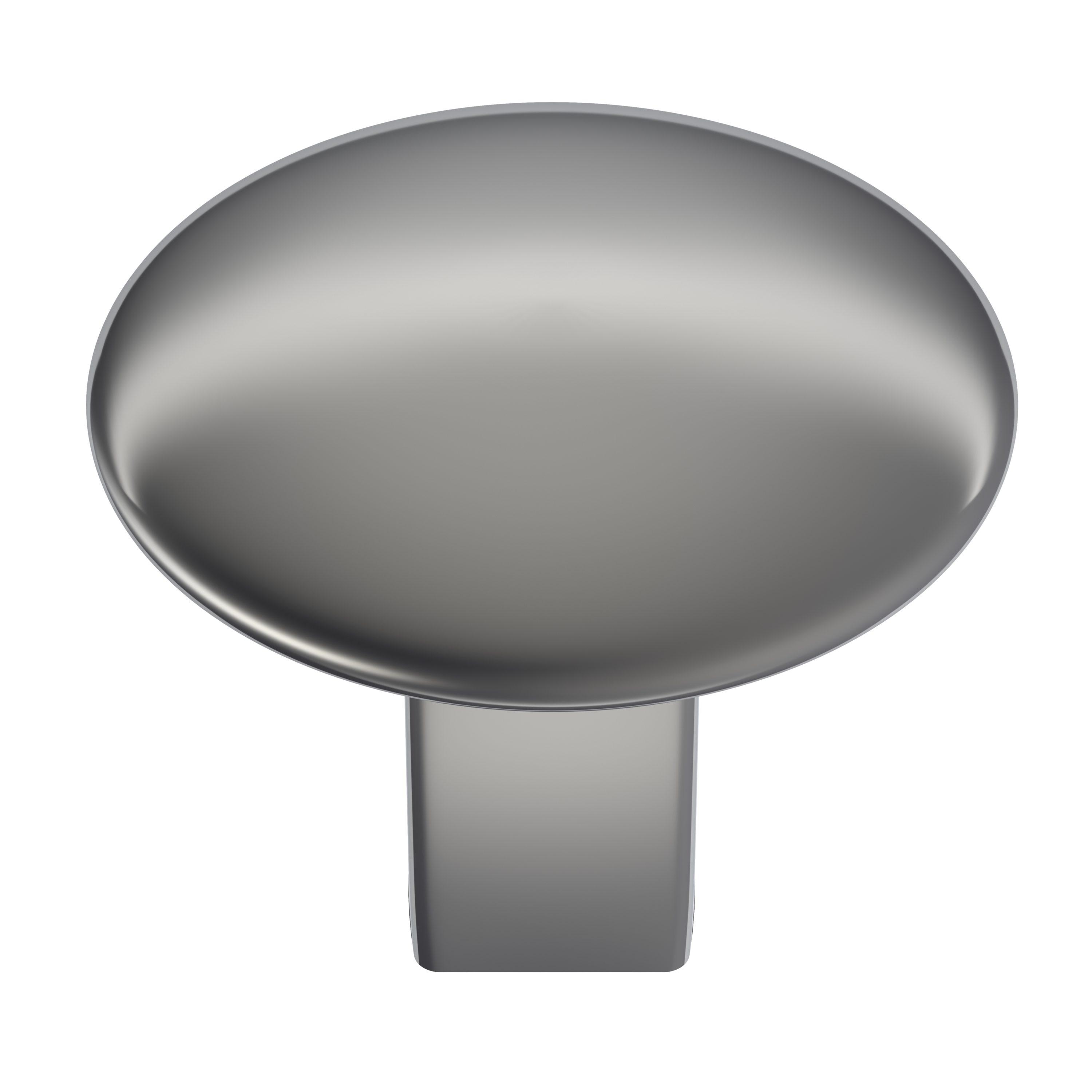 Amerock Riva 1-1/4 inch (32mm) Diameter Polished Chrome Cabinet Knob