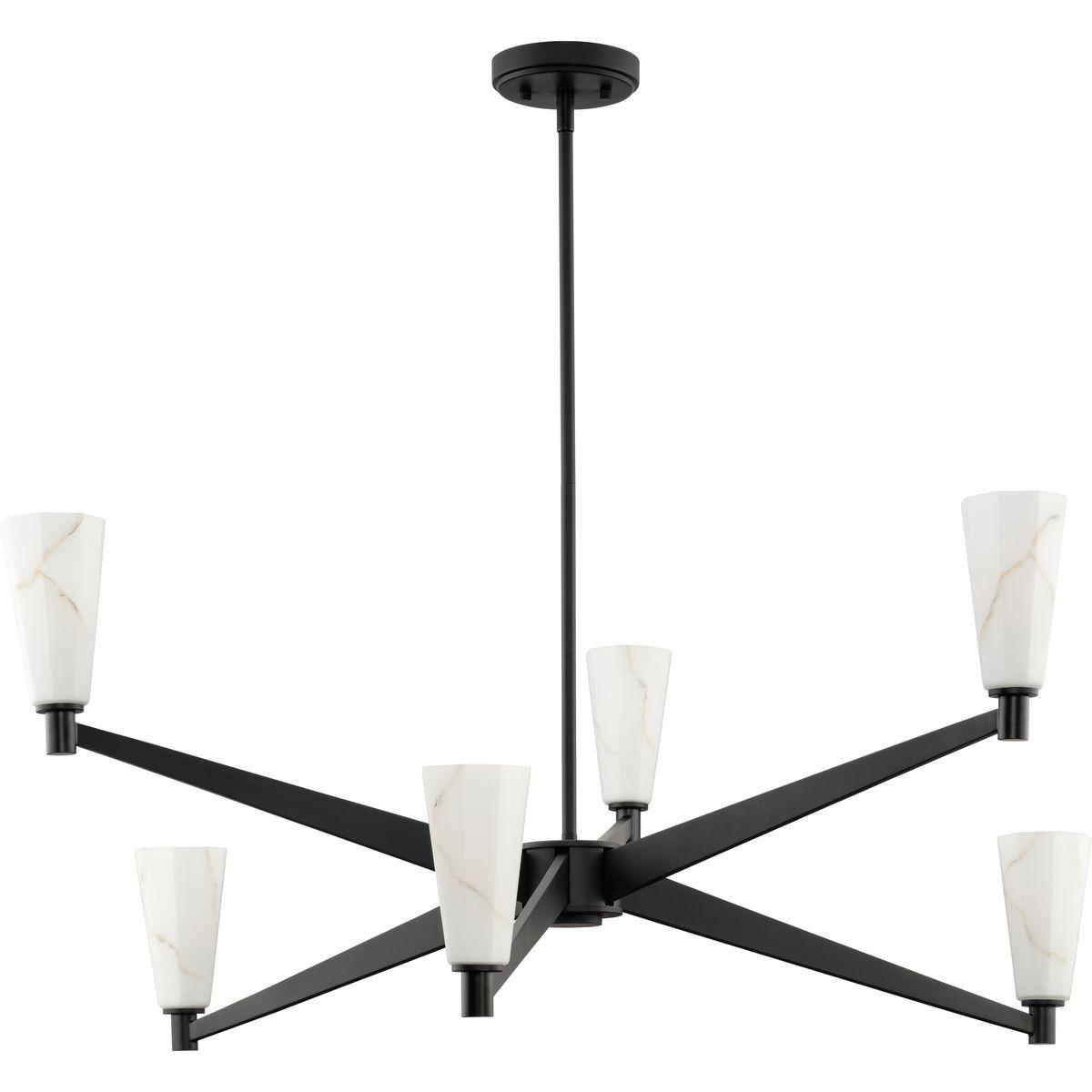 Progress Lighting Tosca 6 - Light Chandelier in  Matte Black
