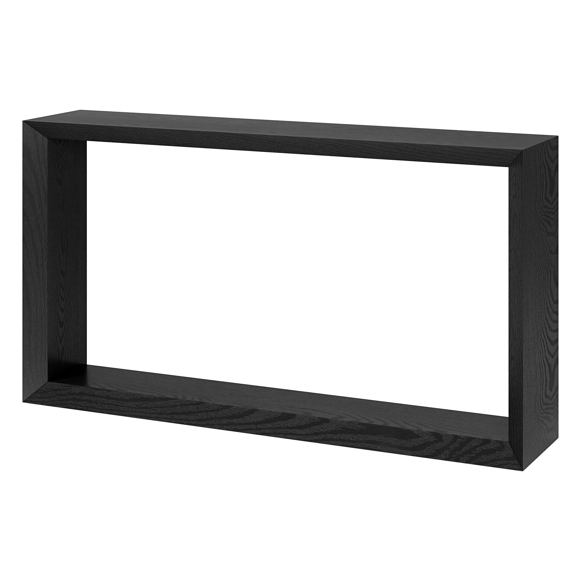 Evelyn&Zoe Osmond 55" Wide Rectangular Console Table, Black Grain