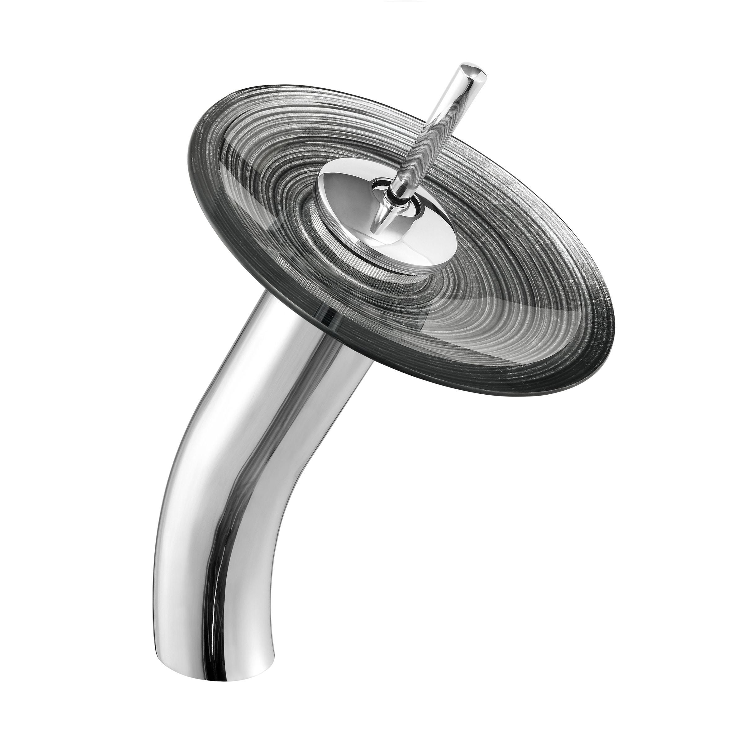 Cascade Rectangular Glass Vessel Sink with Faucet