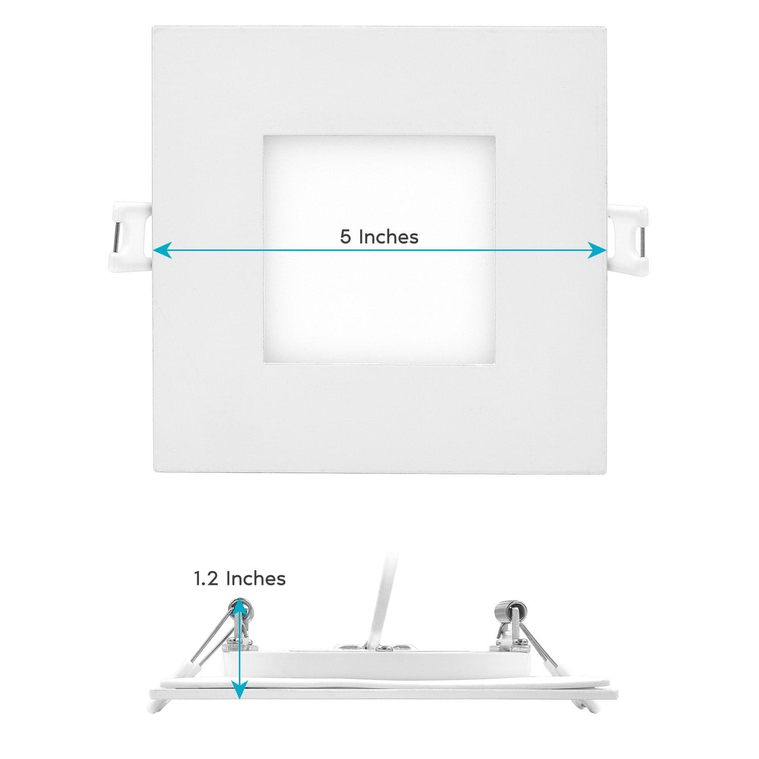 4'' Selectable Color Temperature Dimmable Air-Tight IC Rated LED Canless Recessed Lighting Kit