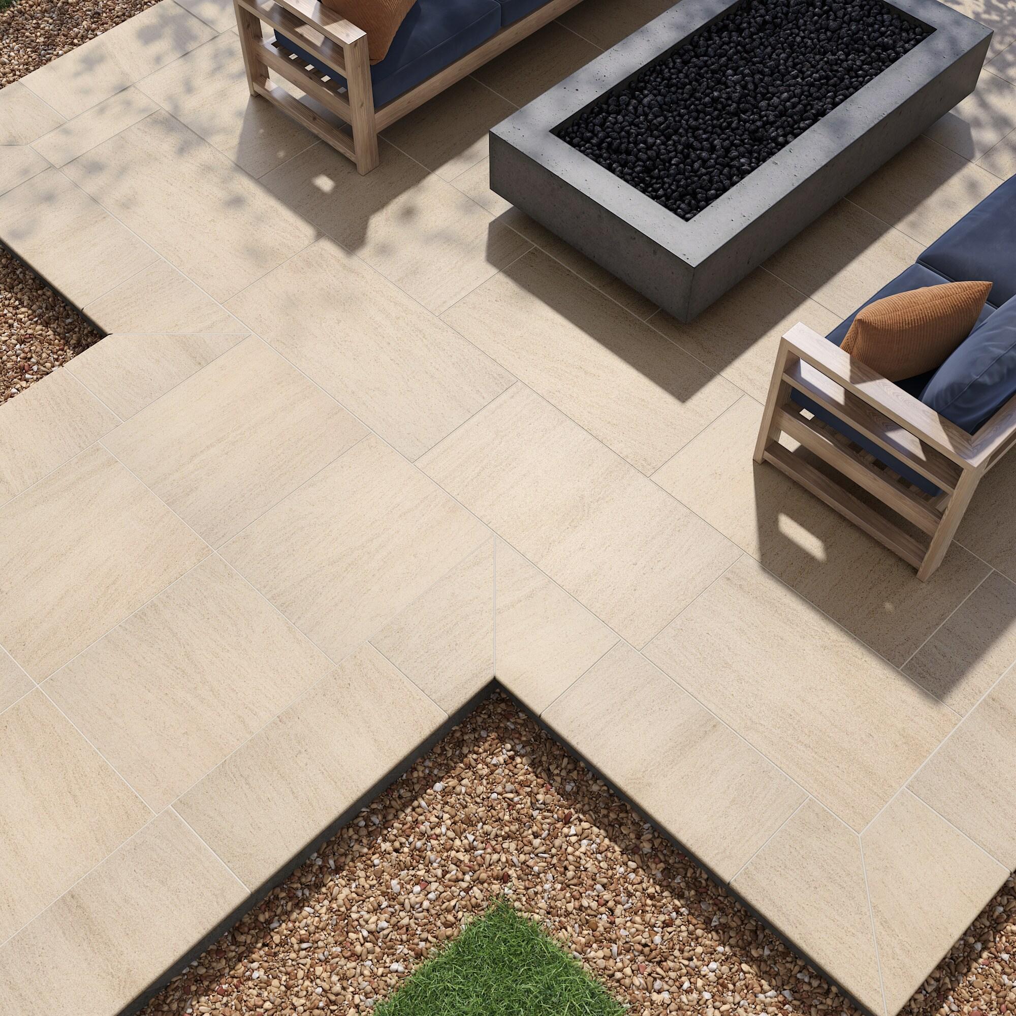 Ackland Westvale 24 in. x 24 in. x 0.79 in. Matte Porcelain Stone Look Paver (4 sq. ft./unit, 2 Pieces)