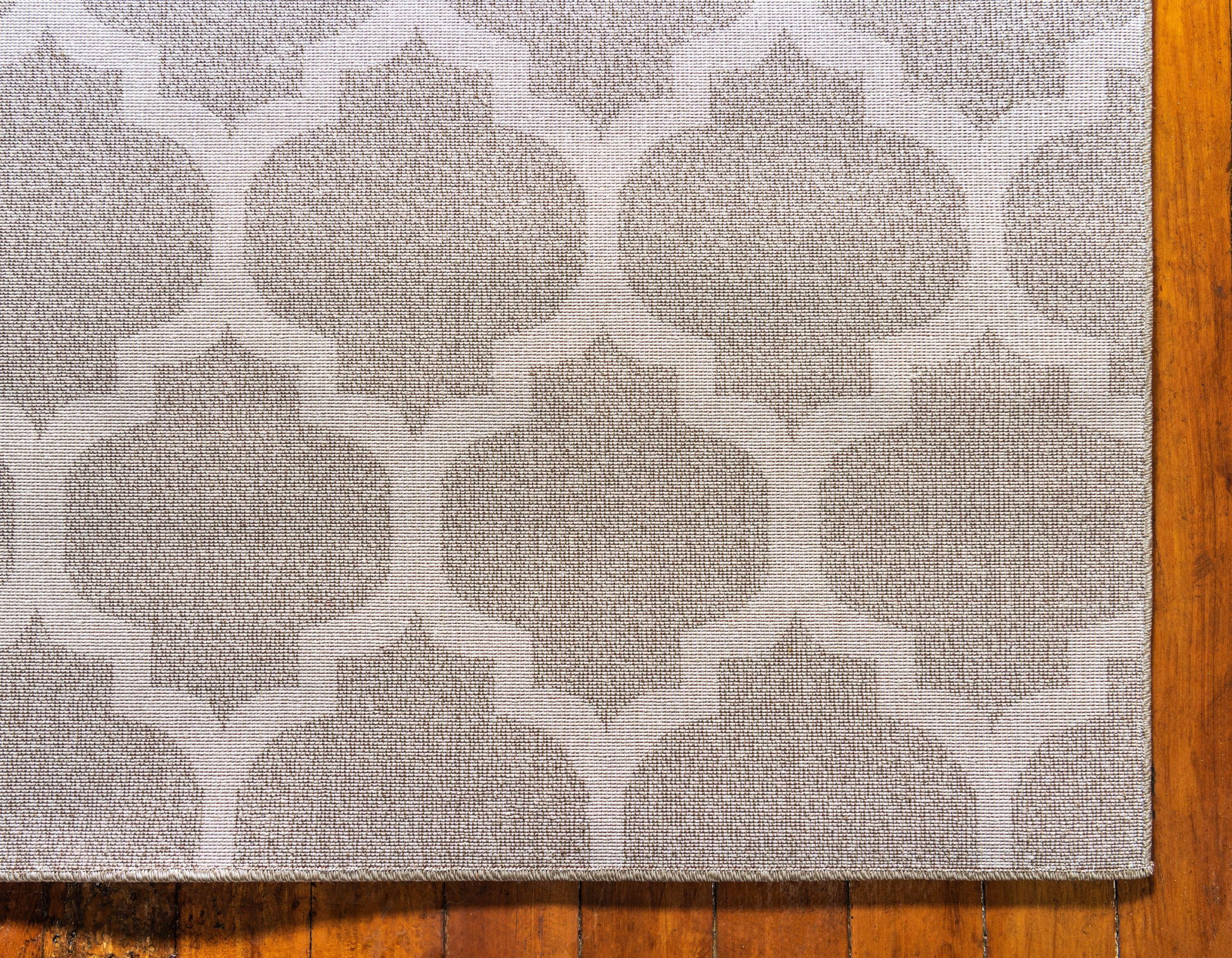 Unique Loom Trellis Collection Area Rug - Philadelphia (7' 1" x 10' Rectangle Light Brown/Beige)