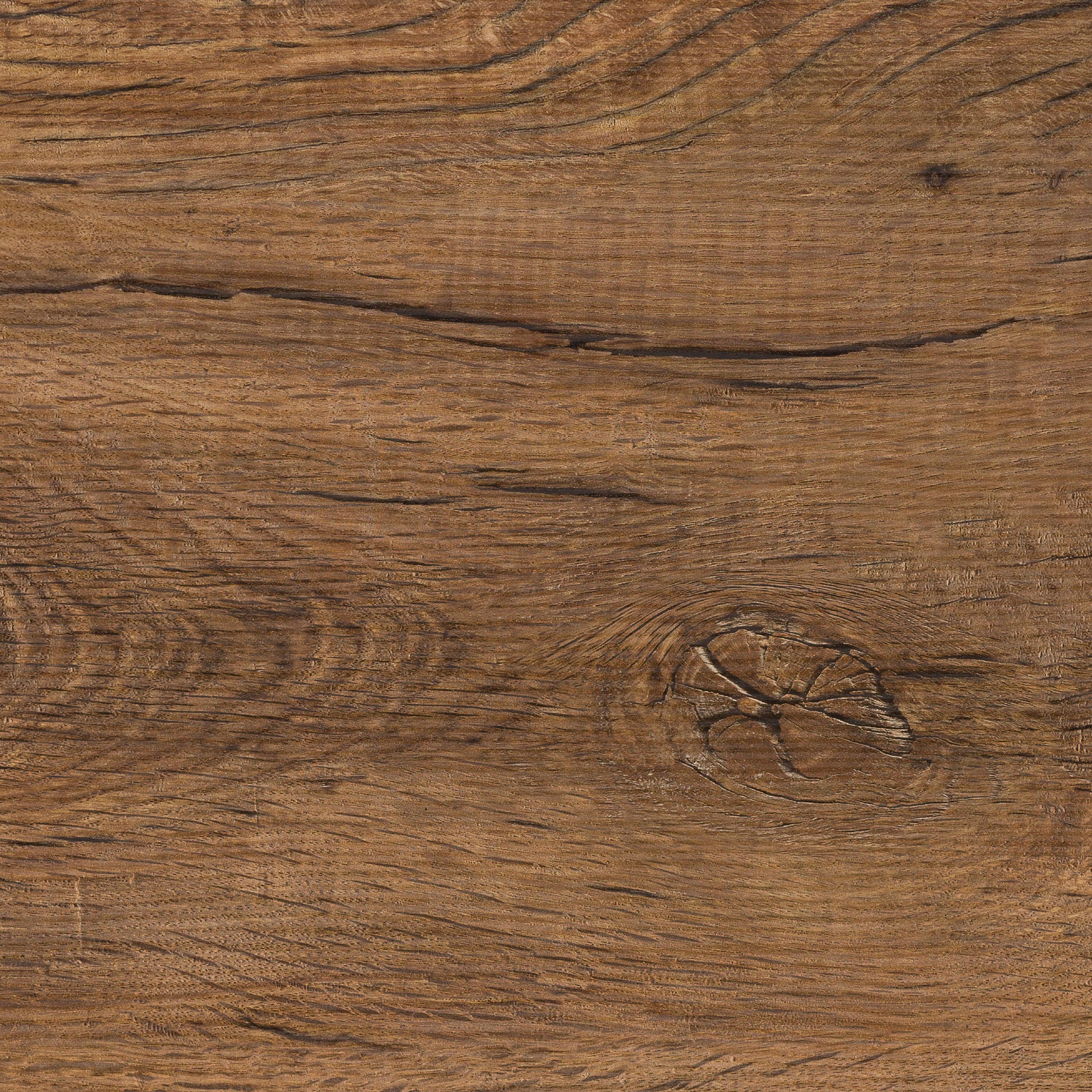 CorLiving Auston Wood Grain Desk Brown: 34" Modern Laminated Office, Open Storage Shelf