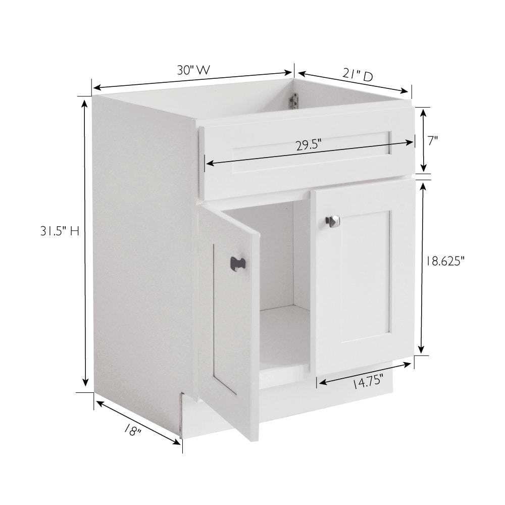 Design House Brookings 30 Inch Bathroom Vanity, Ready to Assemble, Solid Wood, Sherwin Williams – Design House, 587089