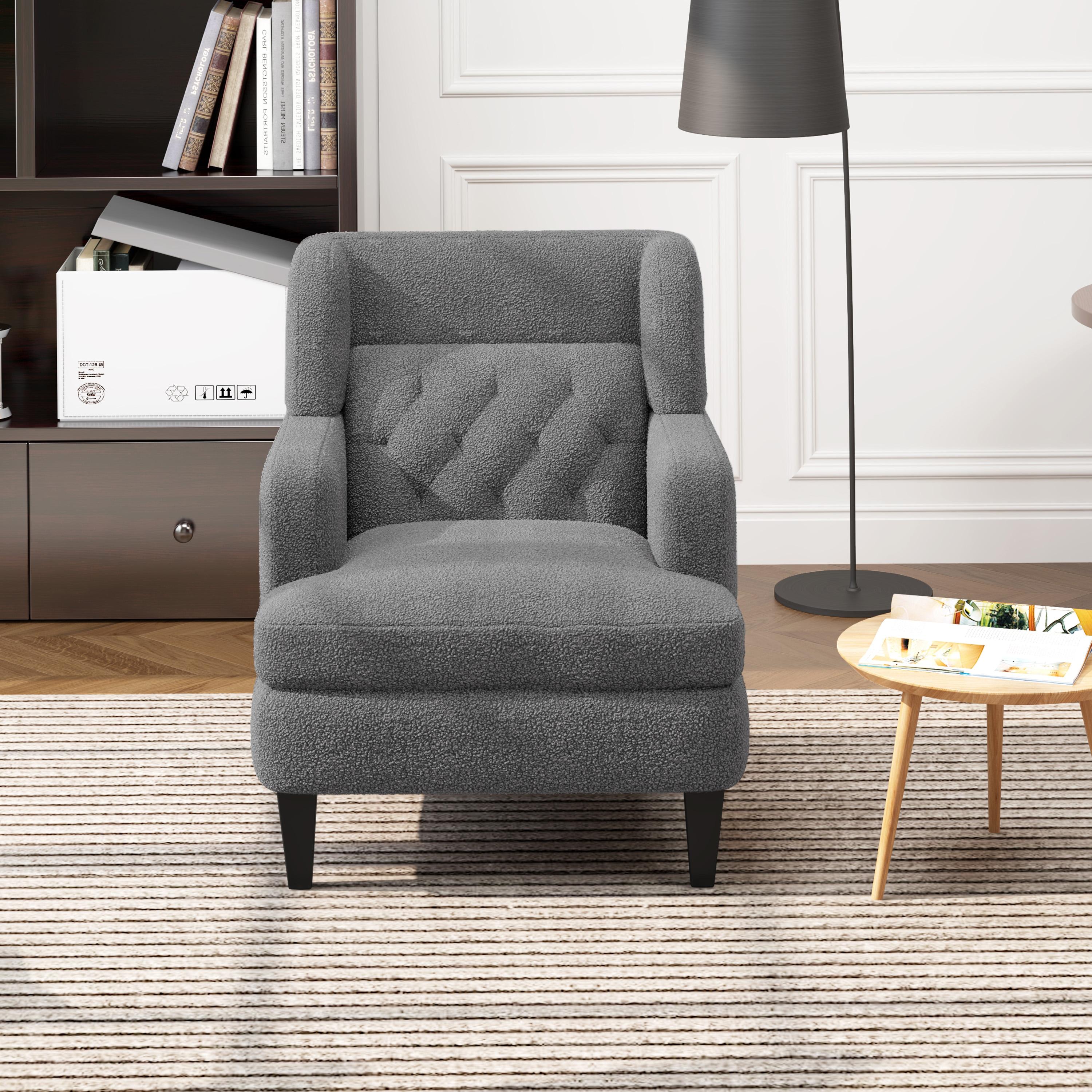 Christopher Knight Home Mantua Fabric Tufted Accent Chairs,Dark Gray