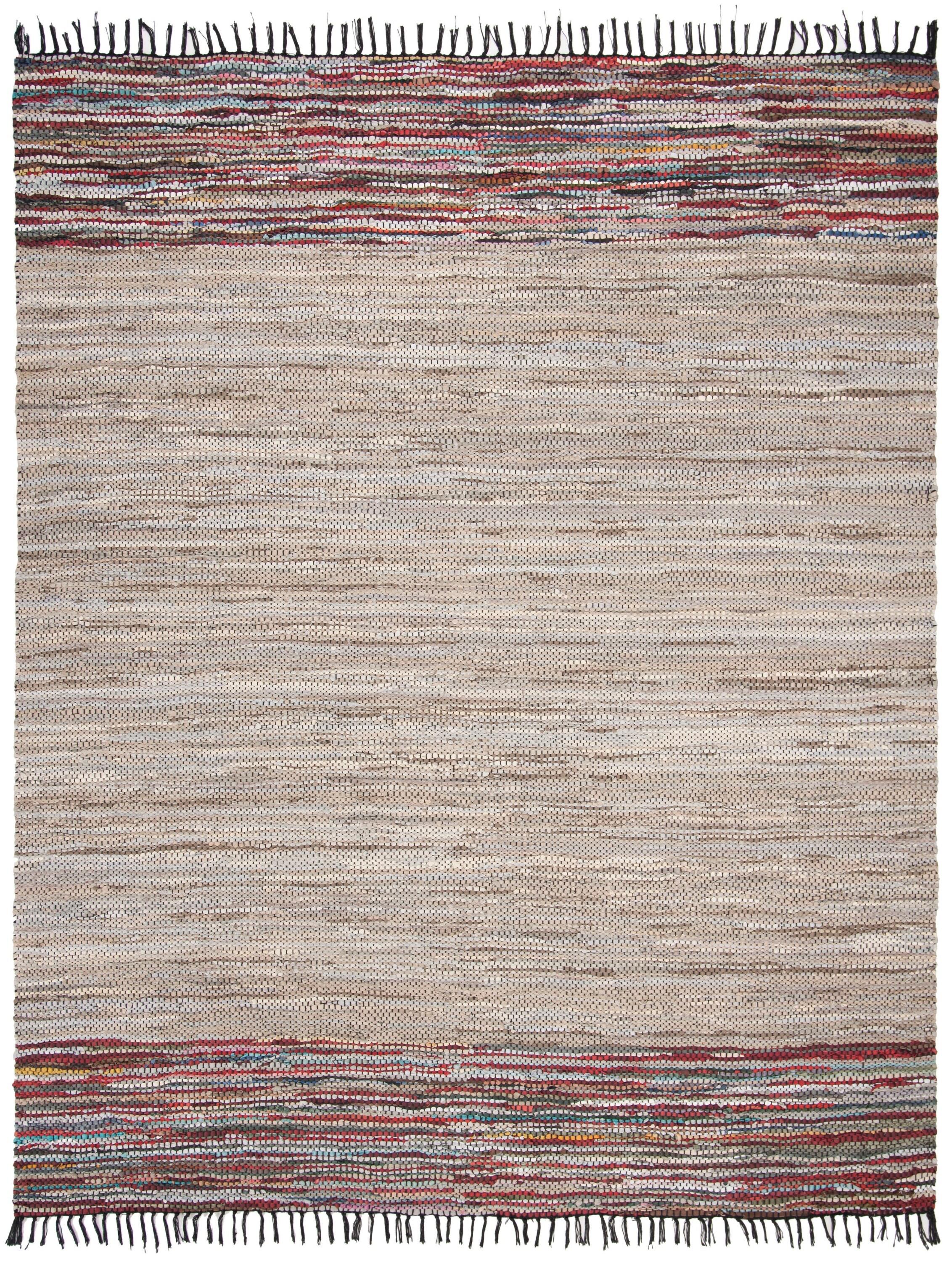 Vintage Leather VTL202 Hand Woven Indoor Area Rug - Beige/Multi - 8'x10' - Safavieh