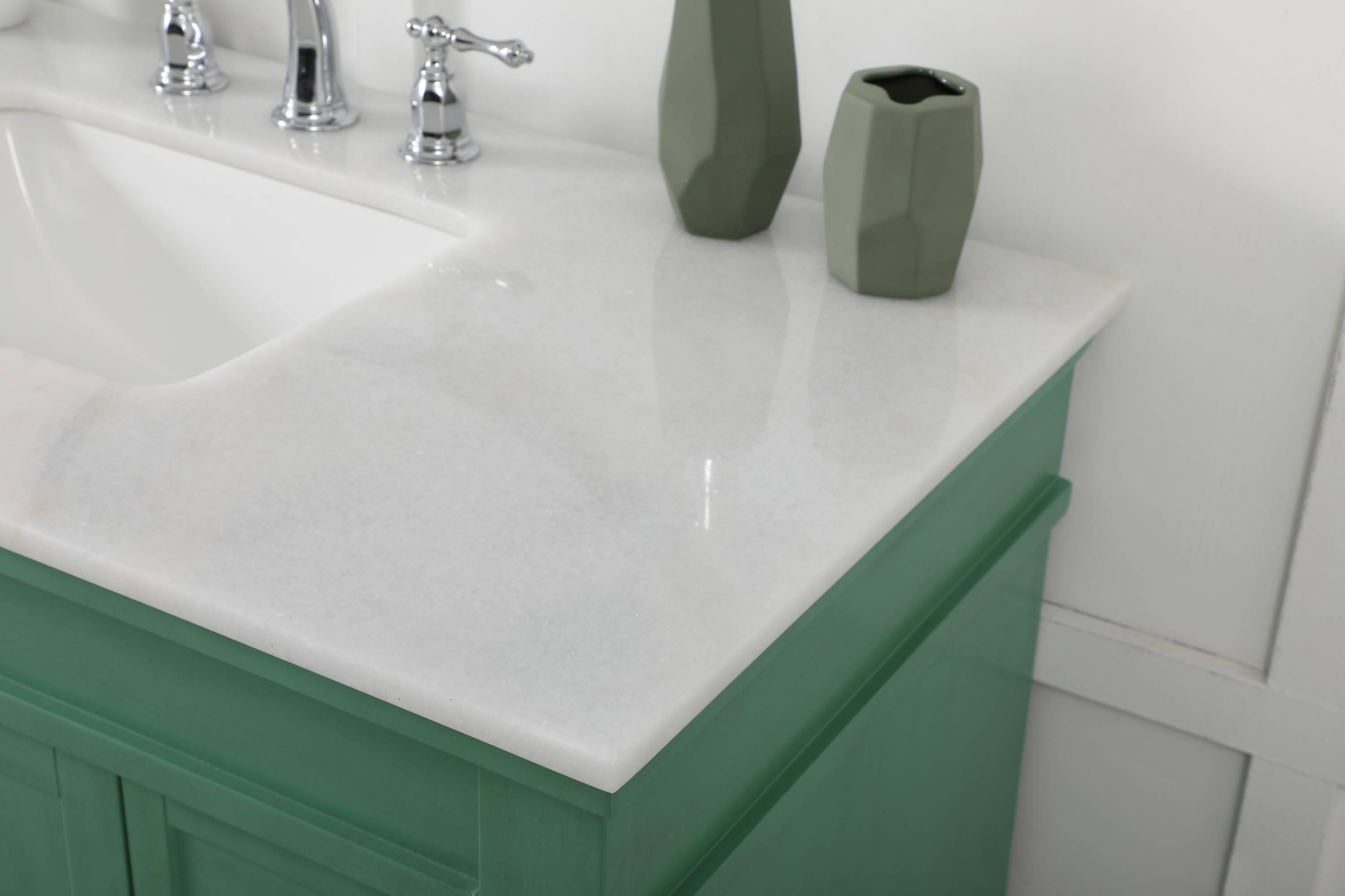 Elegant Decor Lexington 42" Solid Wood Single Bathroom Vanity in Vintage Mint