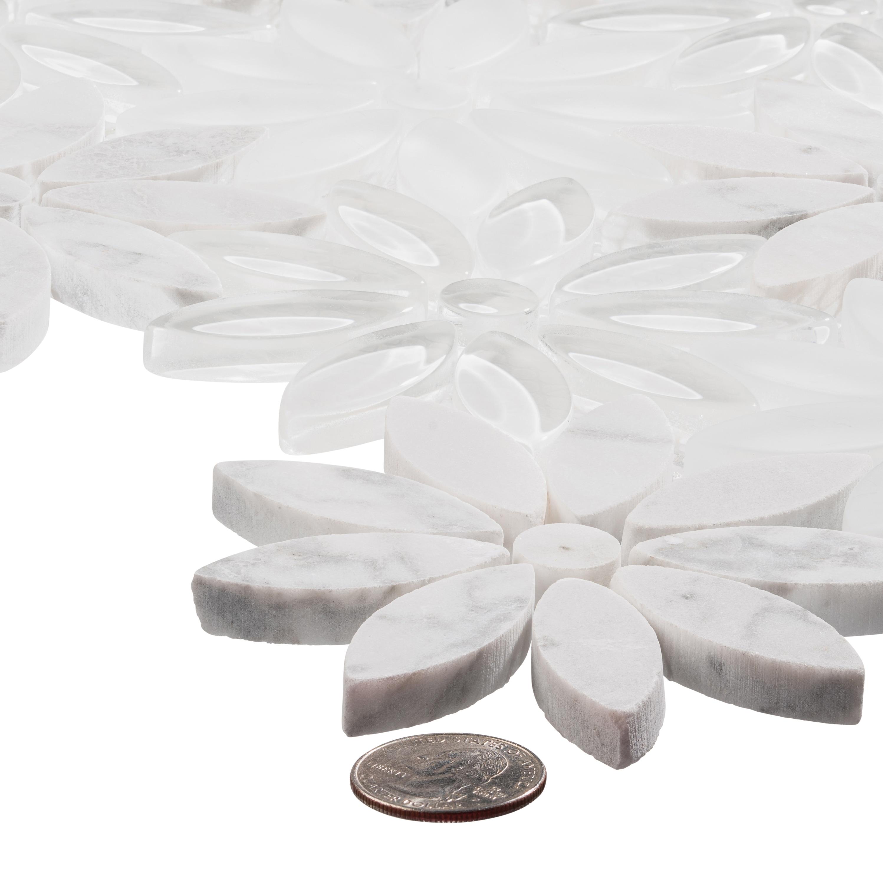 Fresh Novelty Flower Polished Natural Stones Wall & Floor Mosaic Tile