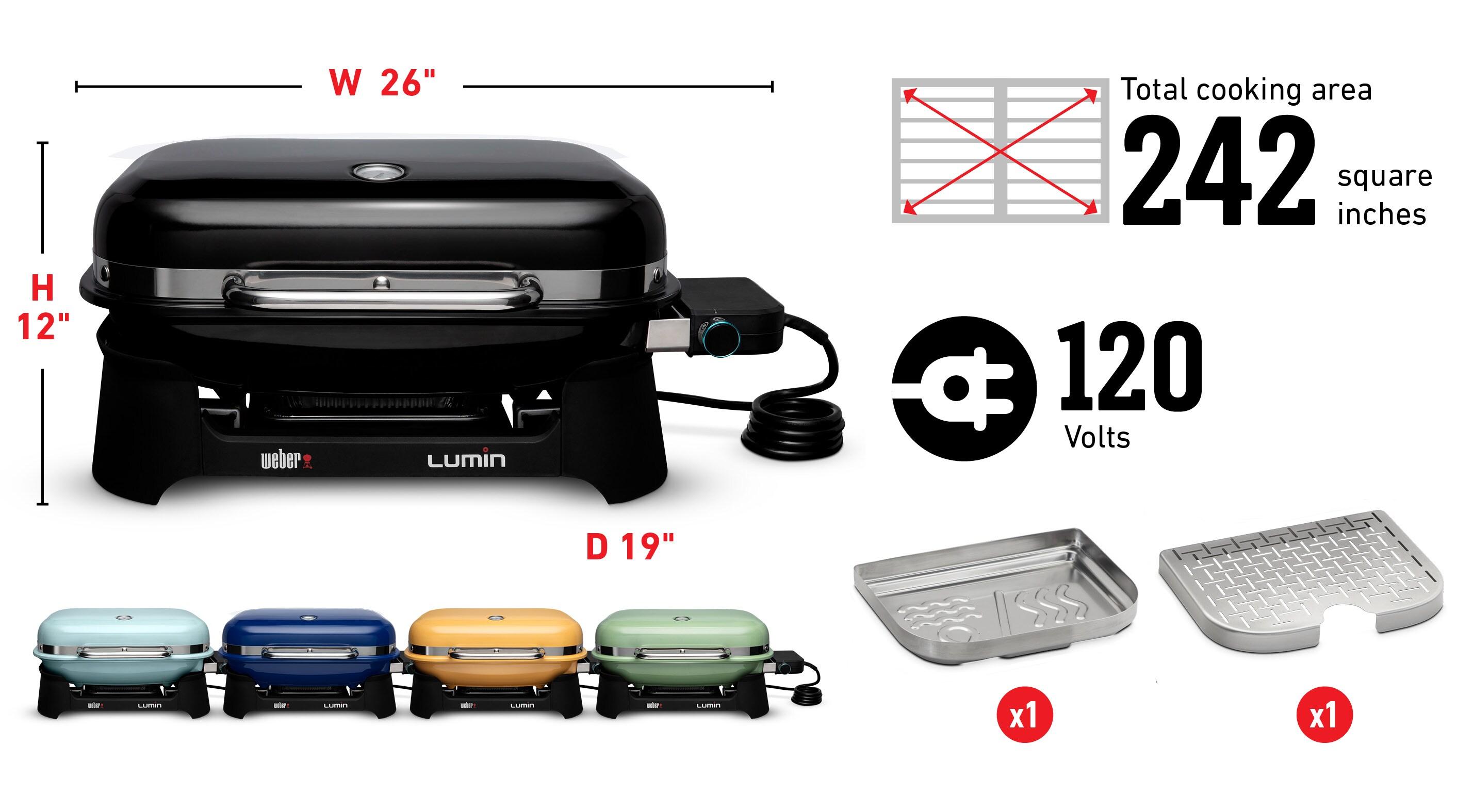 26'' W x 19'' D Portable Single Burner Countertop Electric Grill