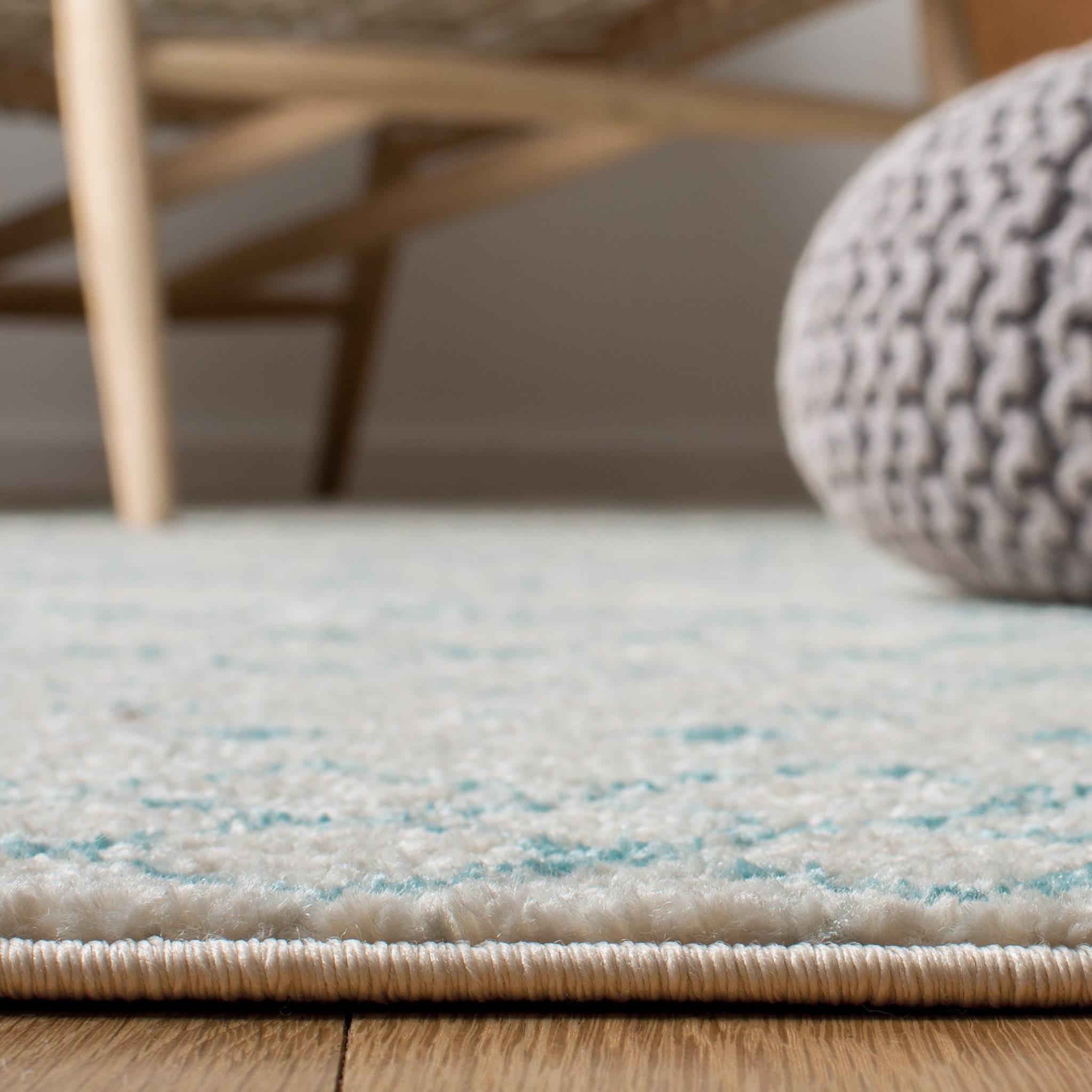 Madison 700 MAD798 Power Loomed Indoor Area Rug - Ivory/Aqua - 9'x12' - Safavieh