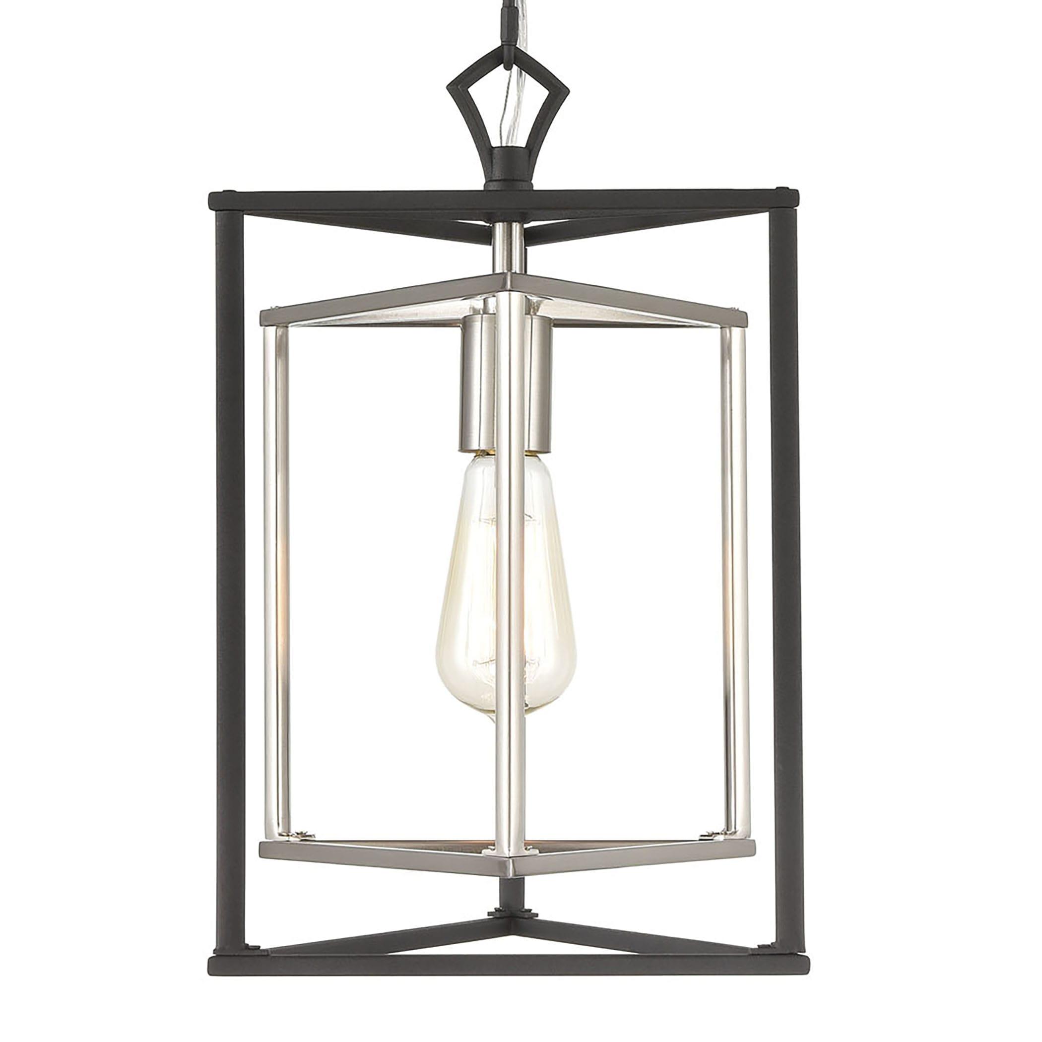 Elk Home Salinger 1 - Light Pendant in  Charcoal/Satin Nickel