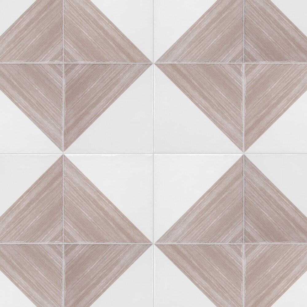 Triangle 6" x 6" Ceramic Patterned Wall Tile