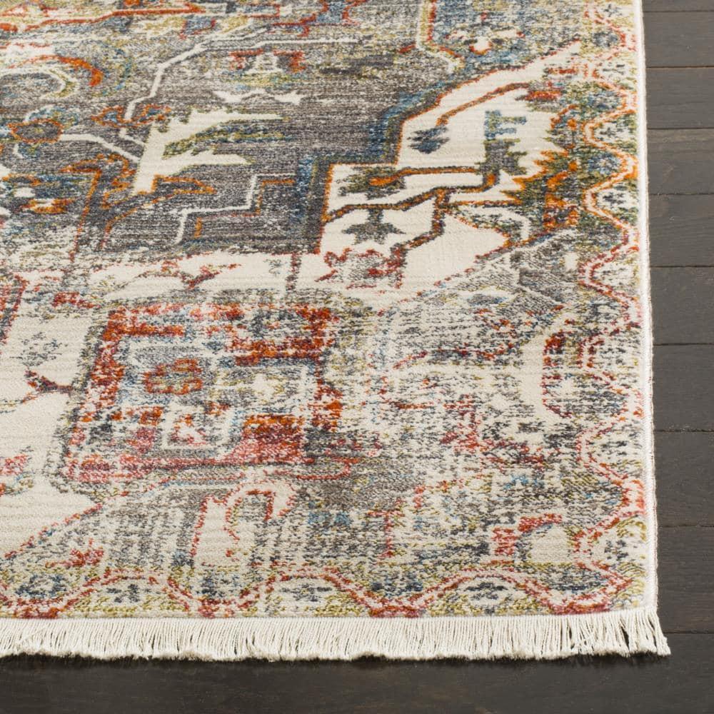 Vintage Persian VTP475 Power Loomed Indoor Area Rug - Charcoal/Olive - 6'x9' - Safavieh.