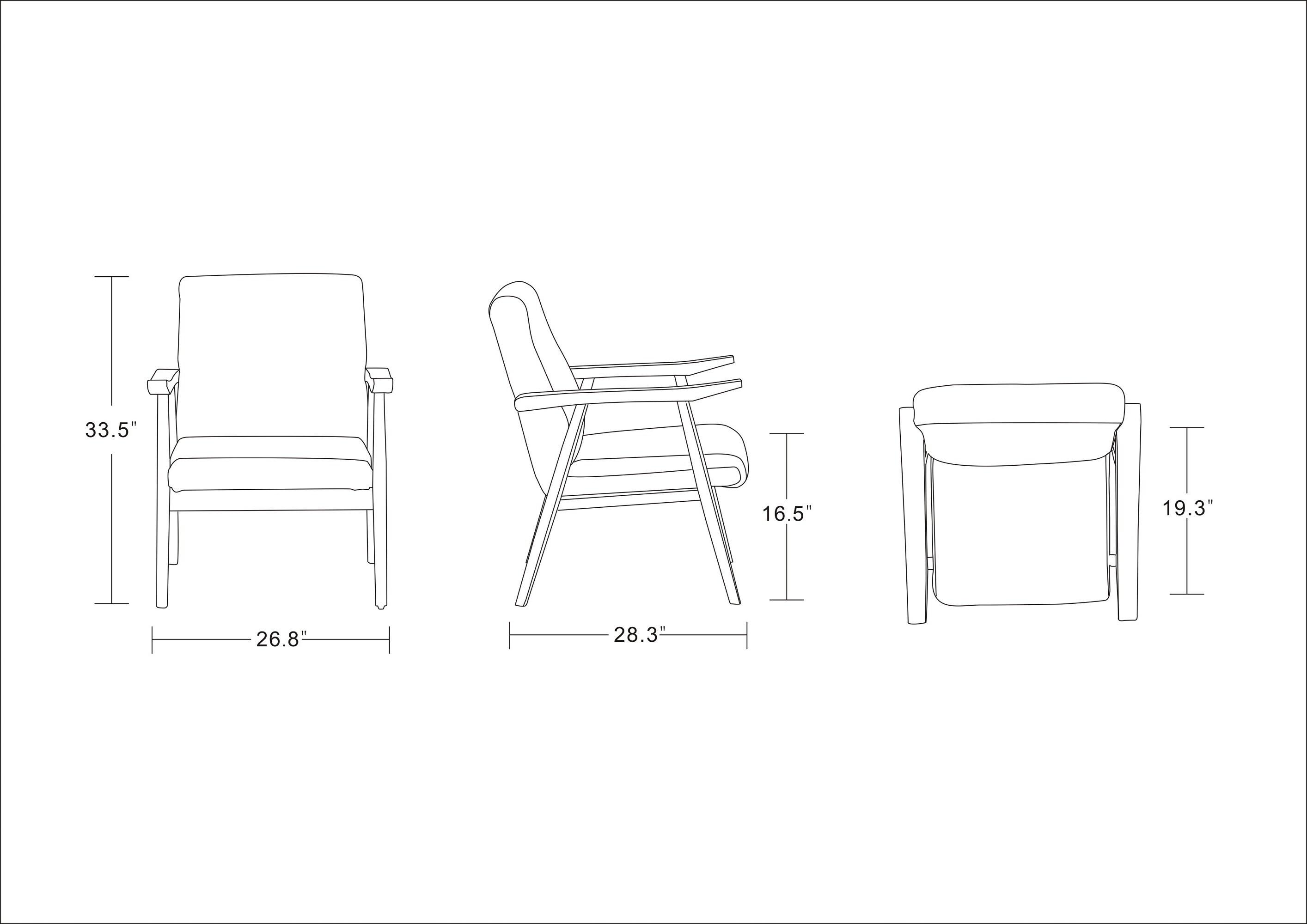 Set of 2 Archduke Faux Leather Accent Chairs Black - Manhattan Comfort: Beechwood Frame, No Assembly Required