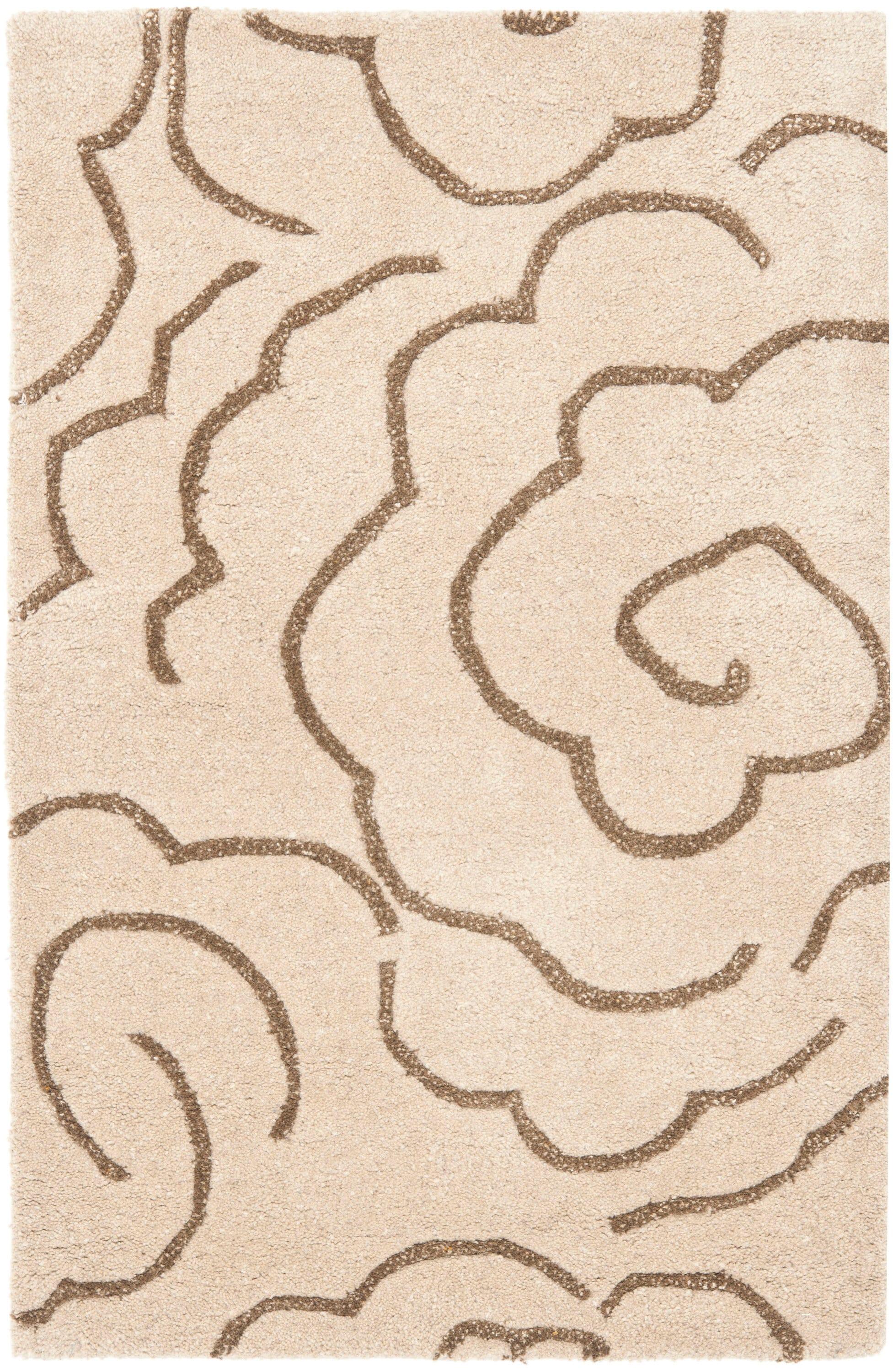 SAFAVIEH Soho Trinity Floral Wool Area Rug, Beige/Multi, 2' x 3'