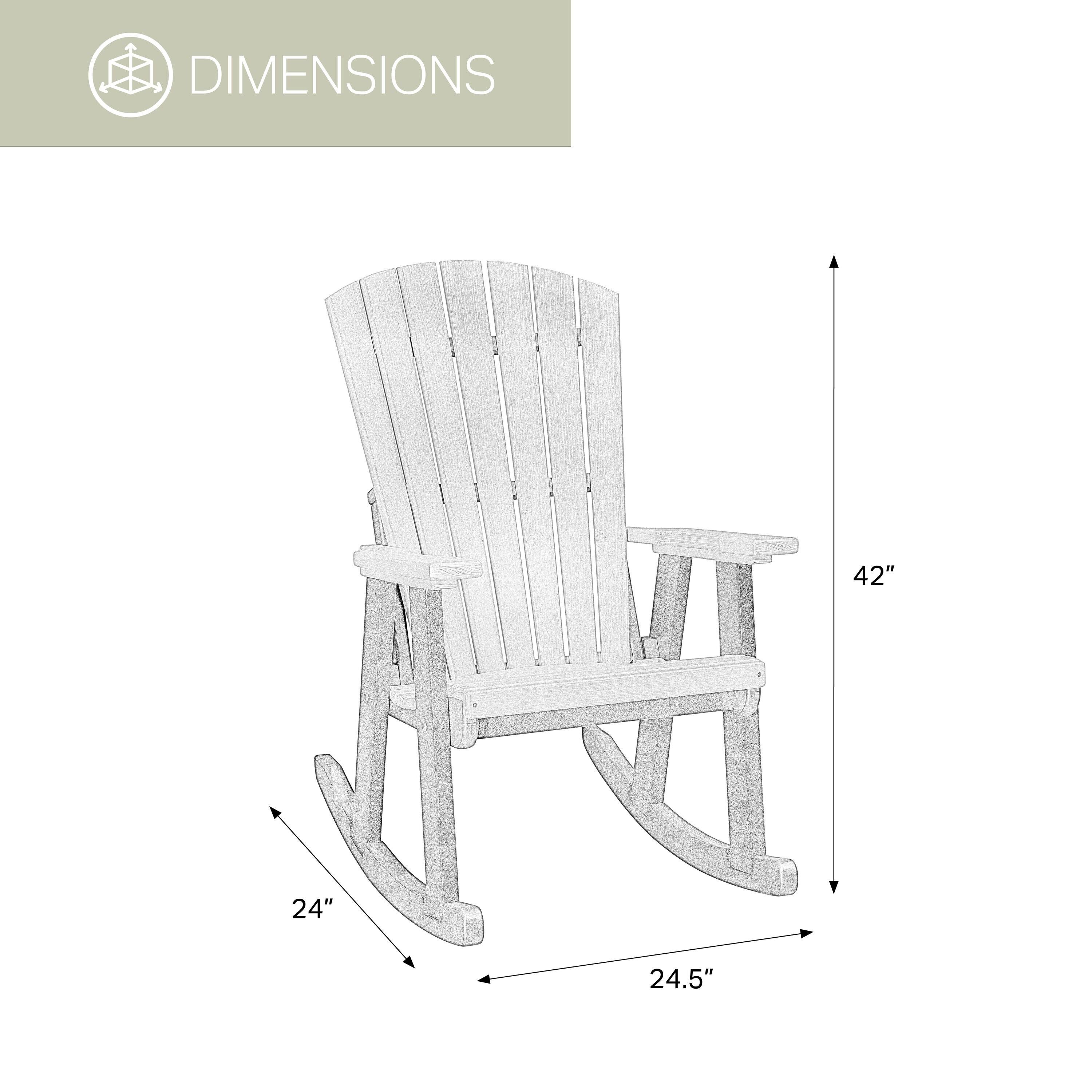 OS Home and Office 518ARB Rocking Chair in Aruba Blue with a Black Base