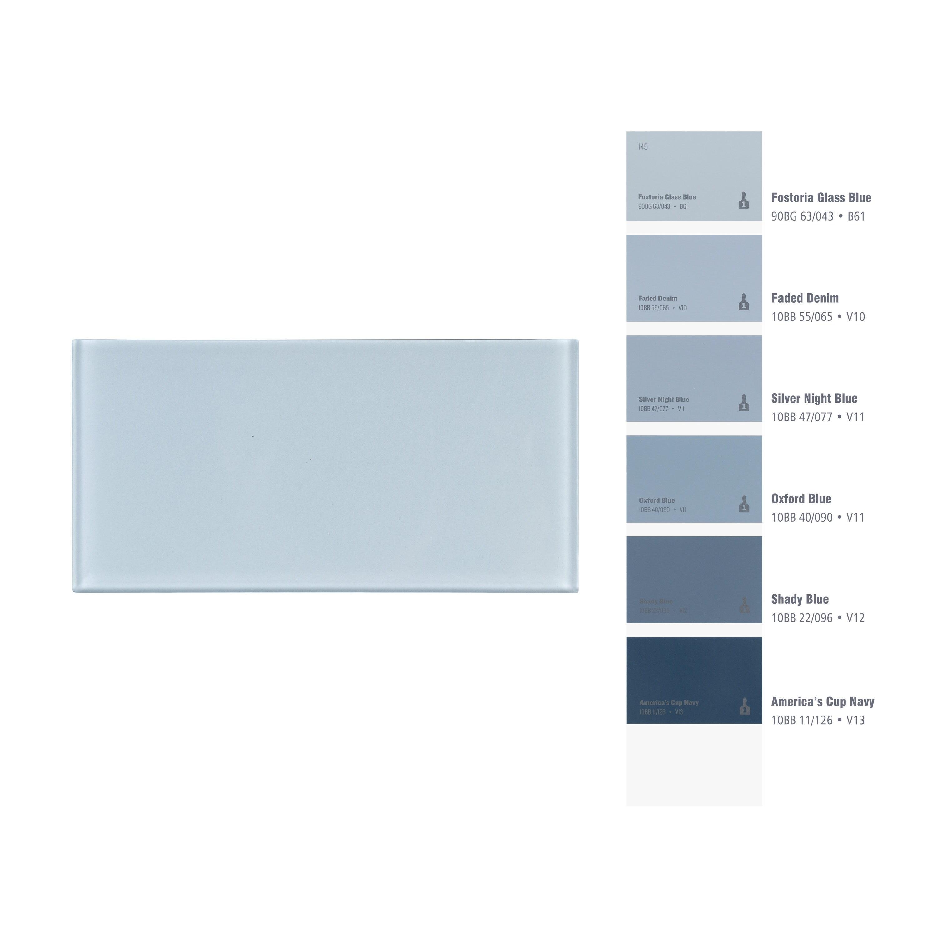 3'' W x 6'' L Glass Peel and Stick Subway Tile