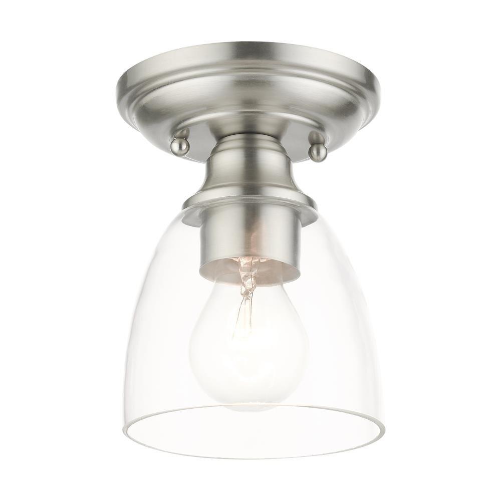 Livex Lighting Montgomery 1 - Light Flush Mount in  Brushed Nickel