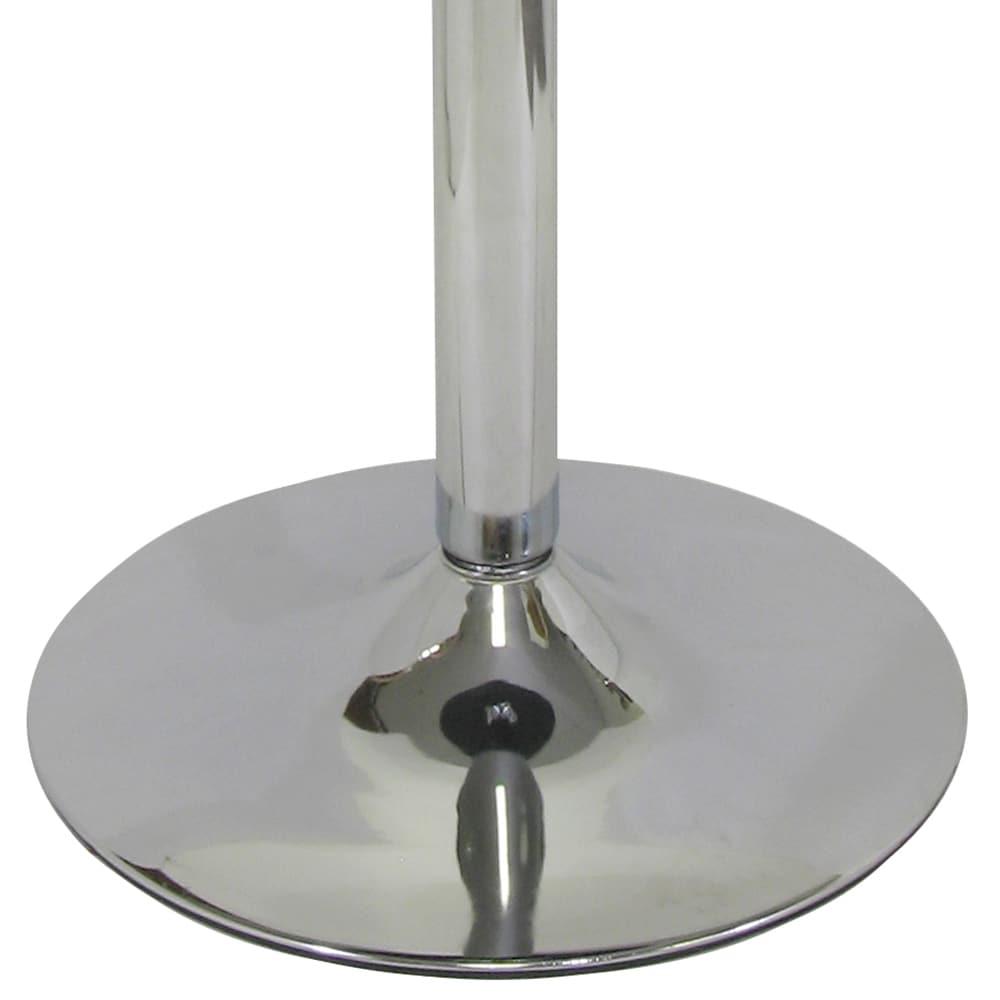 24" Spectrum Round Bar Height Table with Metal Legs Black - Winsome: Chrome Base, MDF Top, Contemporary Style