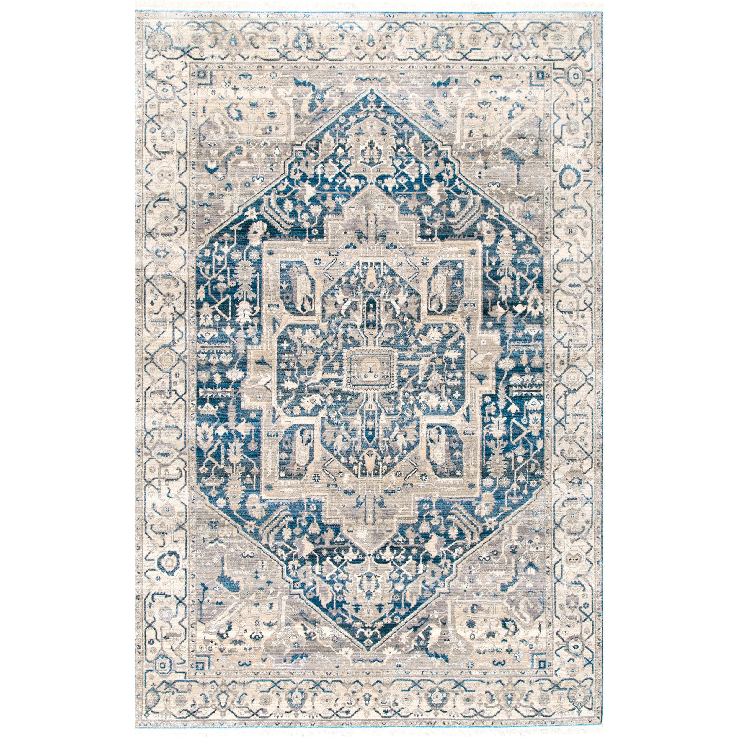 Nuloom Harriet Oriental/Persian 4x6 Indoor Area Rug for Living Room Bedroom Dining Room Kitchen, Grey/Multicolor