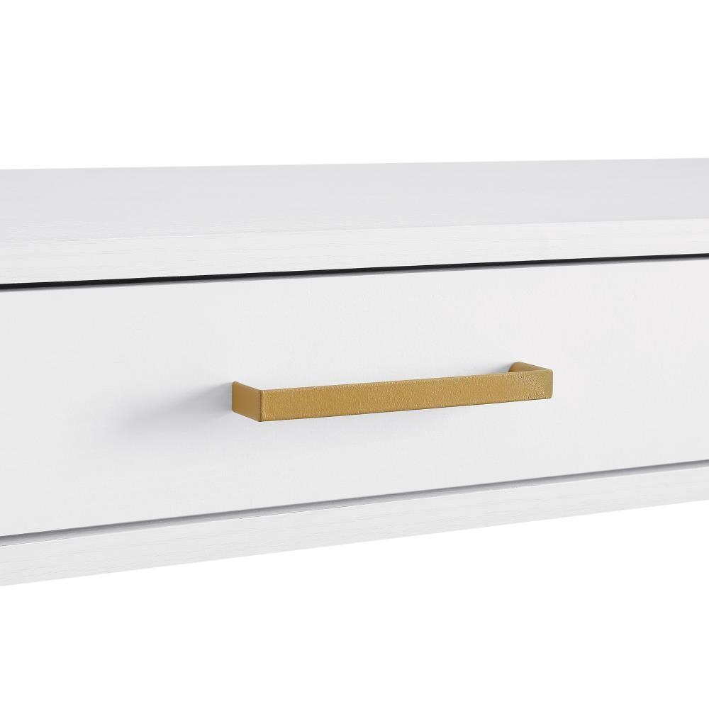Modern Life L Shaped Desk White - OSP Home Furnishings: Home Office Furniture with All Purpose Drawer