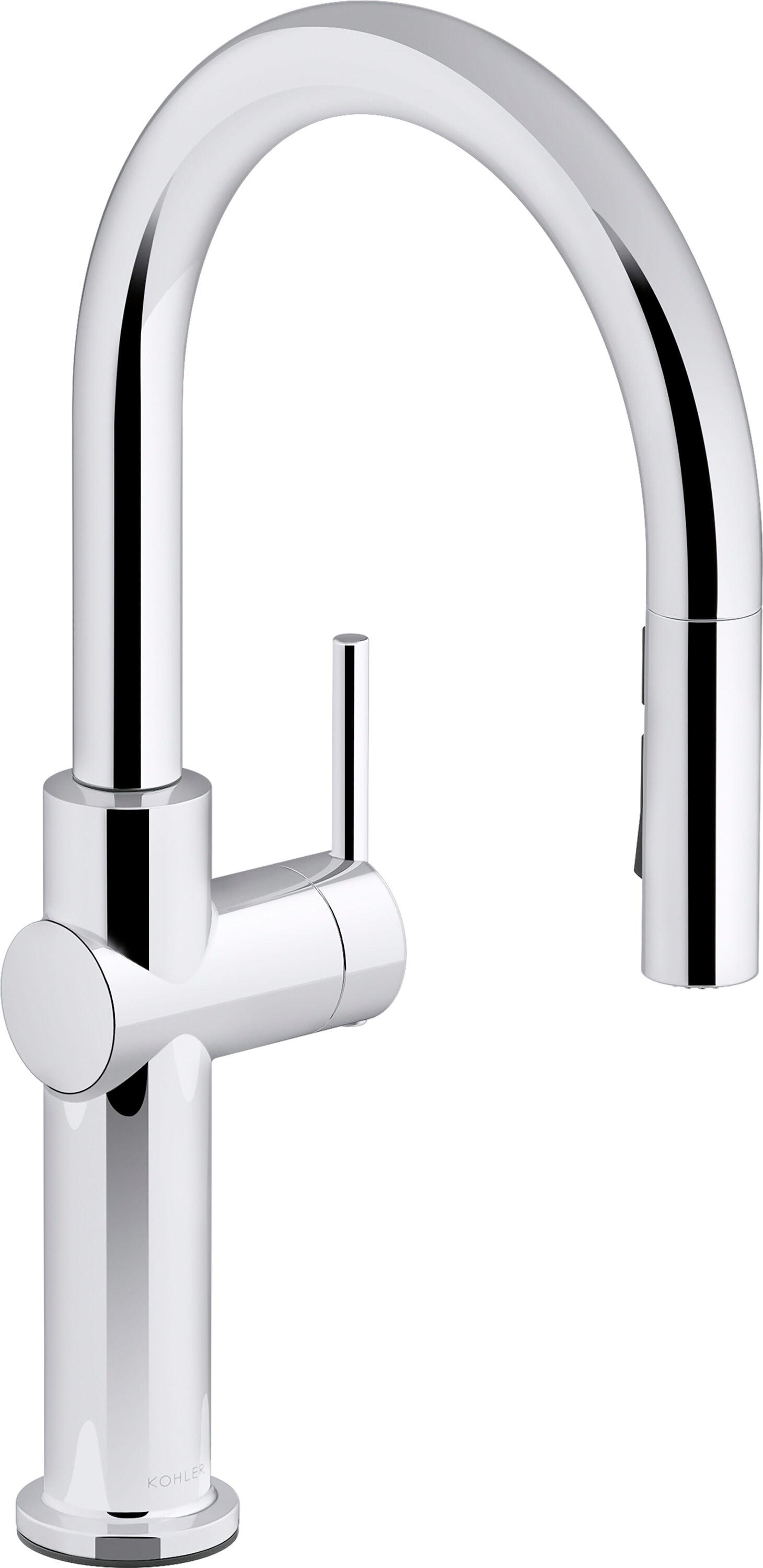Kohler Crue Single Handle Pull Down Kitchen Faucet with Three-Function Pull Down Sprayer