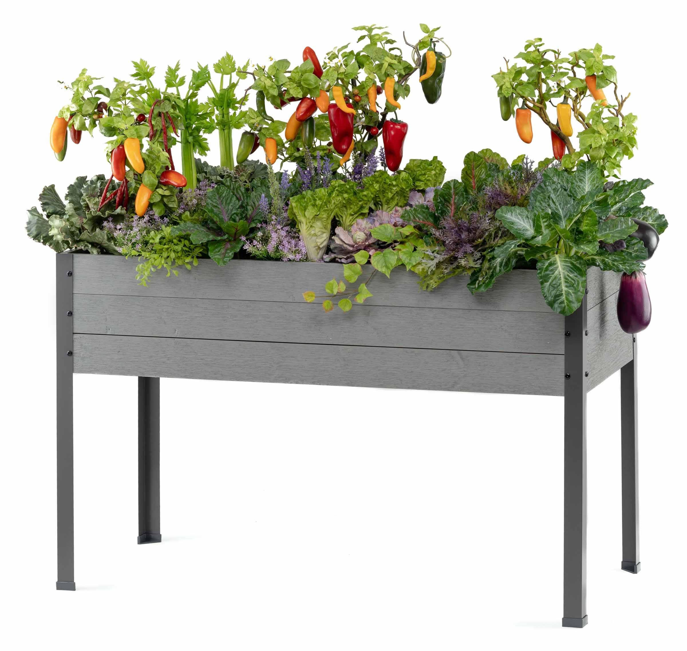 CedarCraft Elevated Spruce Planter: Outdoor Garden Bed, Weather-Resistant, 21"x47"x30", Rectangular