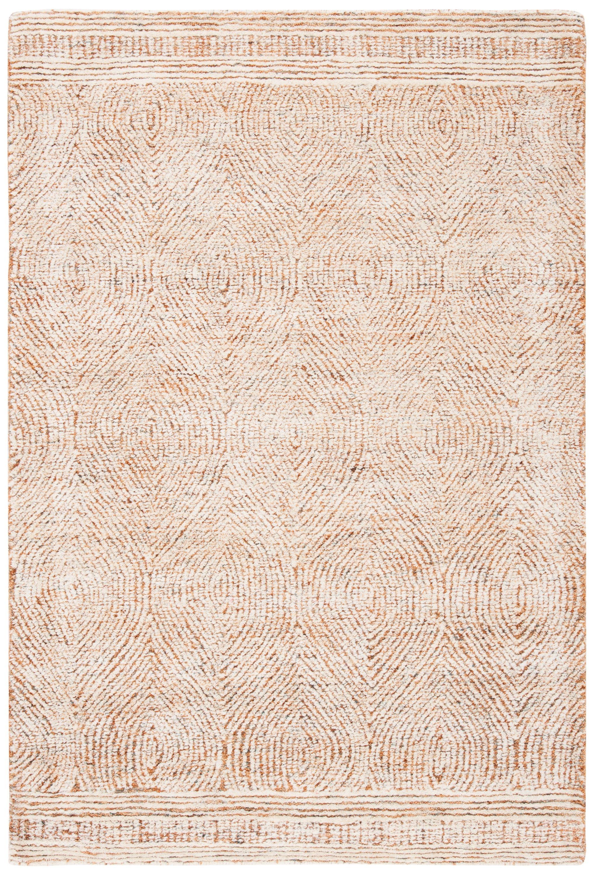 Abstract ABT340 Handmade Indoor Accent Rug - Ivory/Rust - 3'x5' - Safavieh