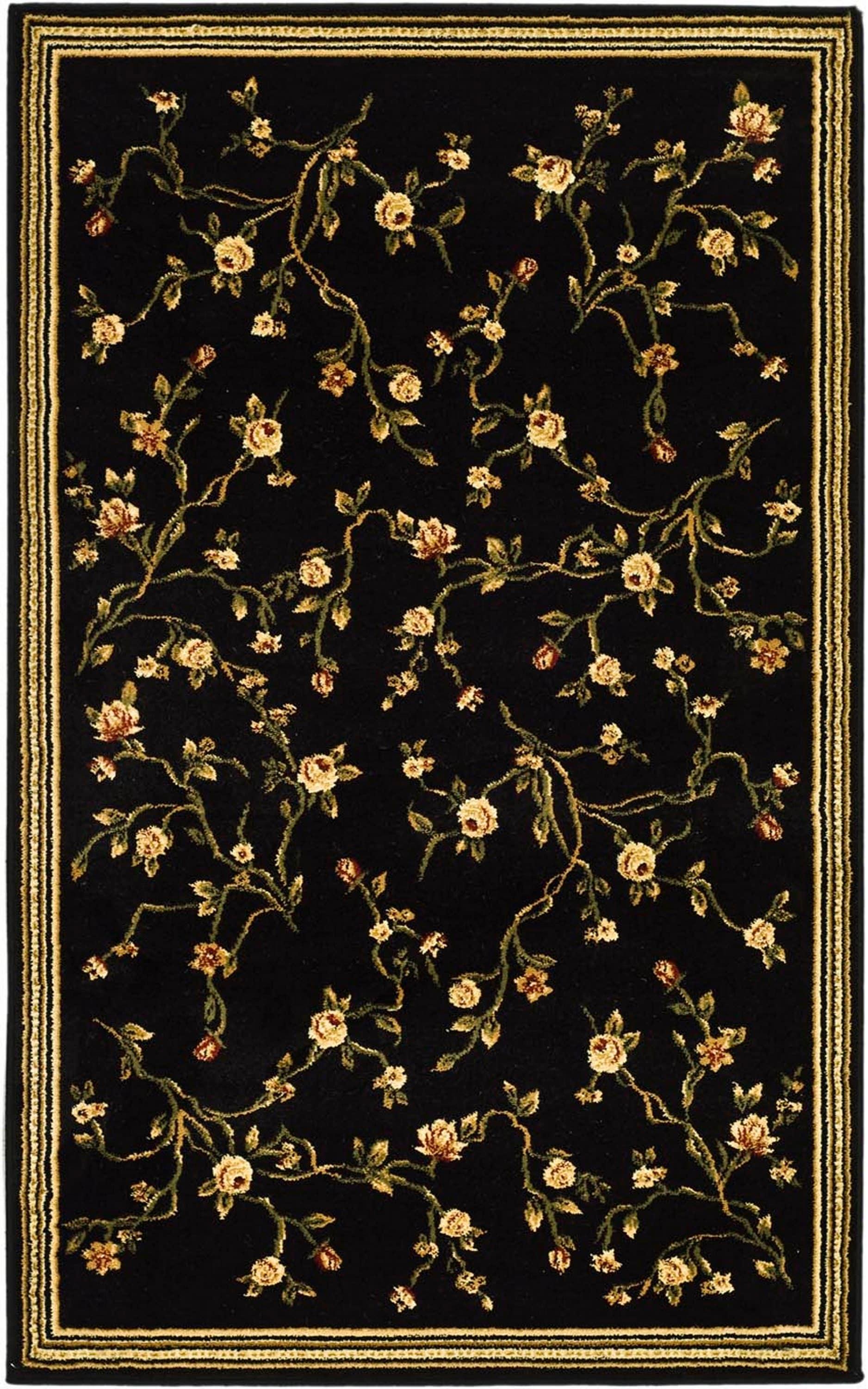Lyndhurst LNH220 Power Loomed Accent Rug - Black - 3'3"x5'3" - Safavieh.