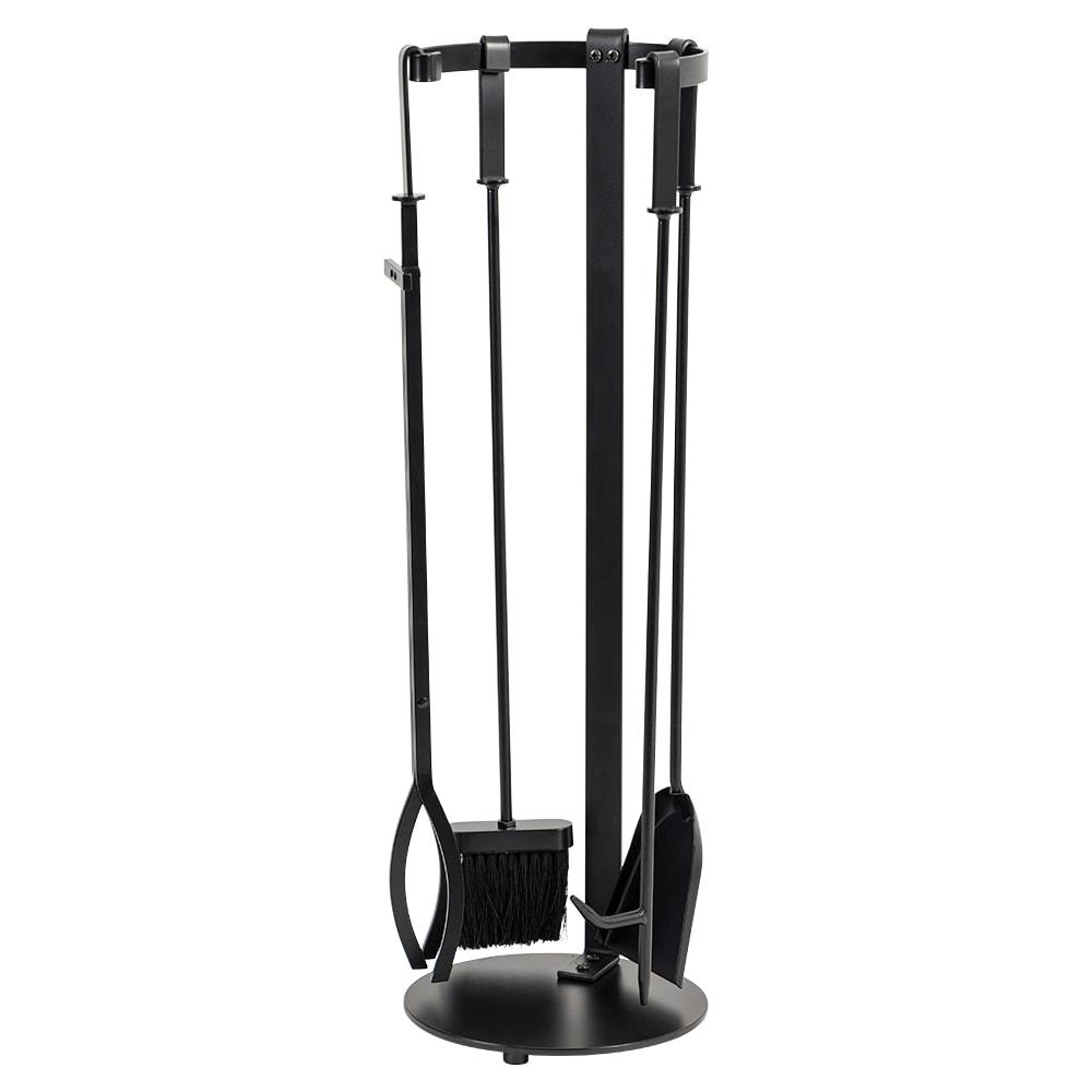 Modern Ember Modern Ember Knoll Fireplace Tool Set - Includes Brush, Shovel, Fire Poker, Tongs, and Stand - Steel